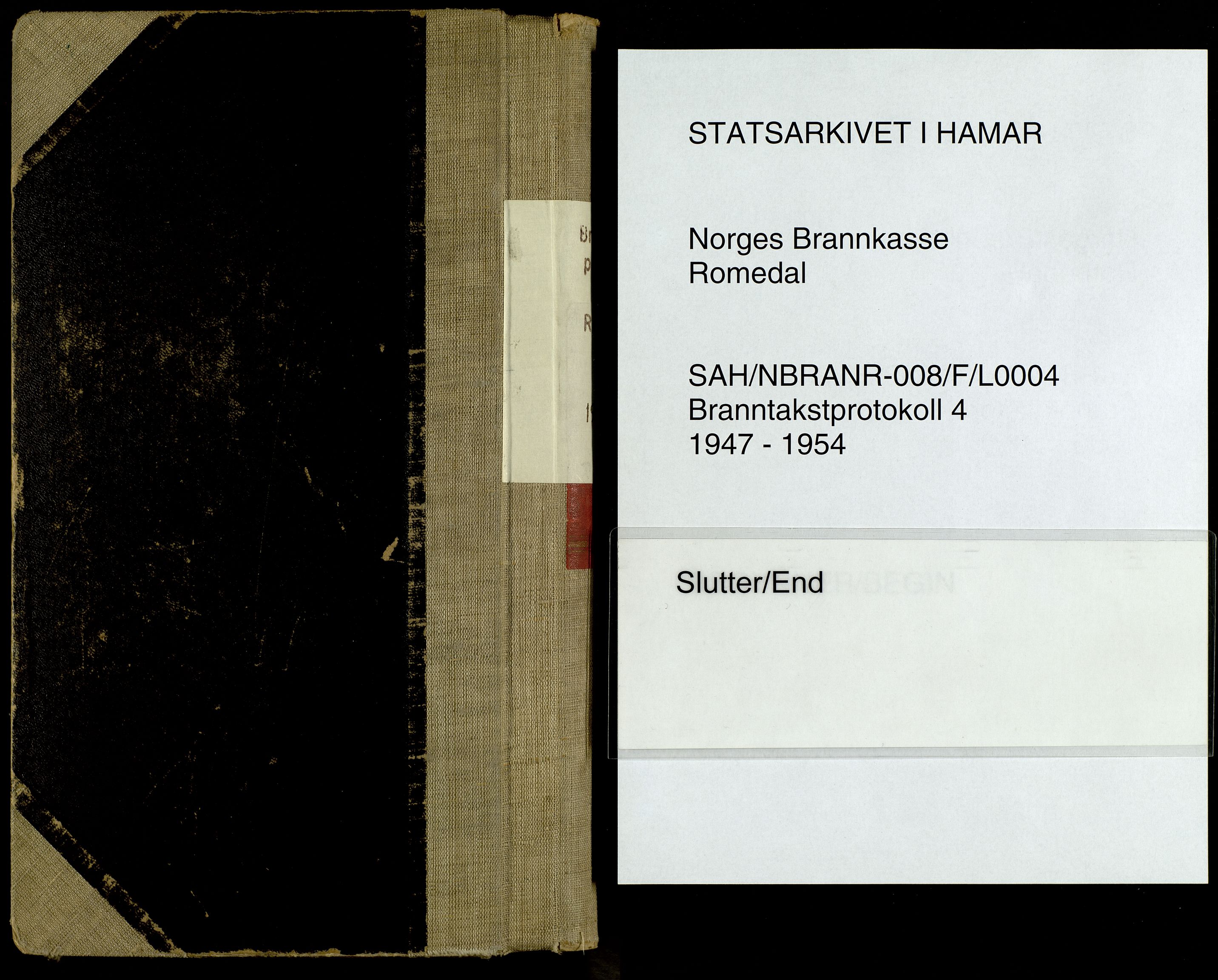 Norges Brannkasse, Romedal, SAH/NBRANR-008/F/L0004: Branntakstprotokoll, 1947-1954