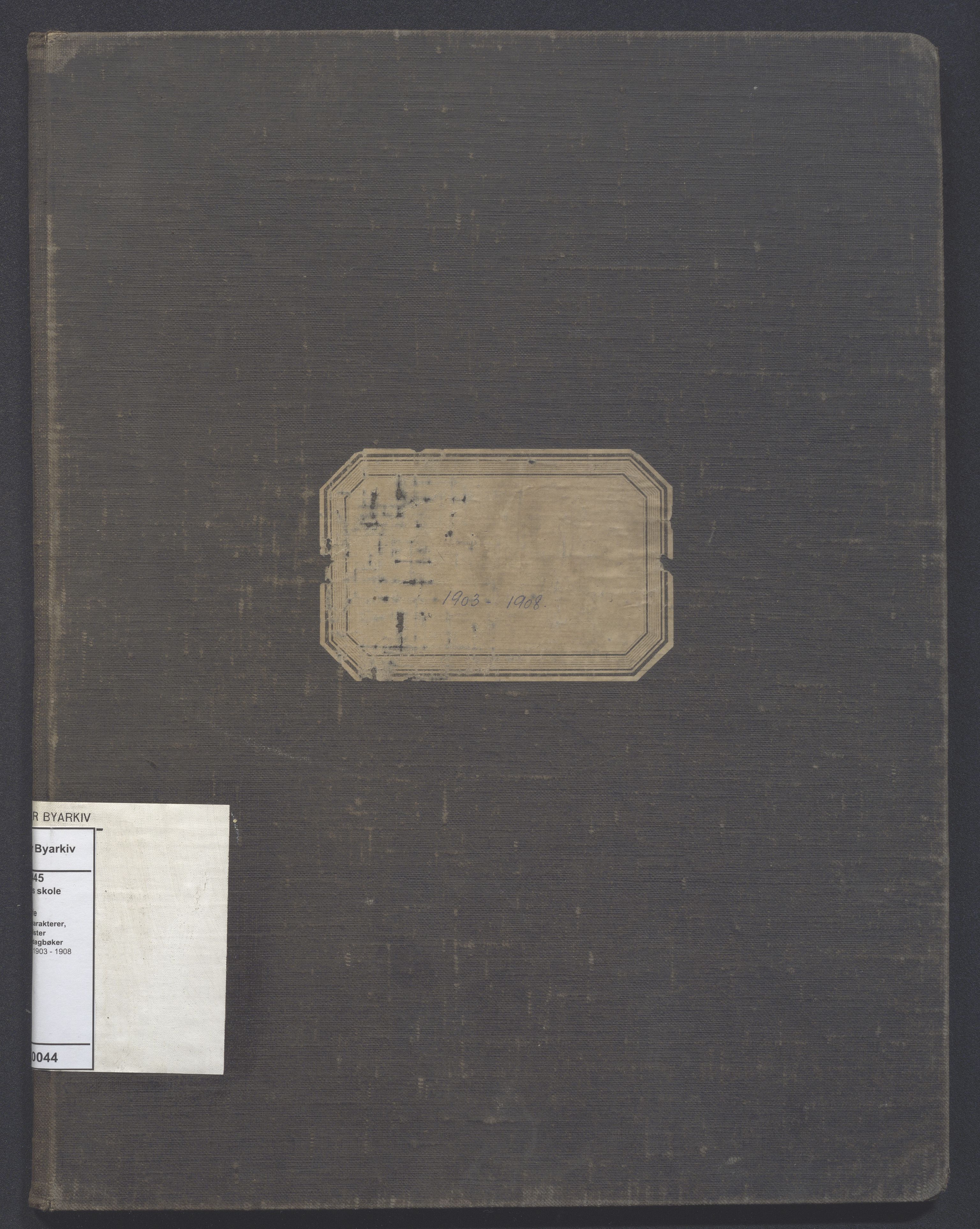 Stavanger kommune. Johannes skole, BYST/A-0445/G/Ga/L0044: Klassedagbok, 1903-1908