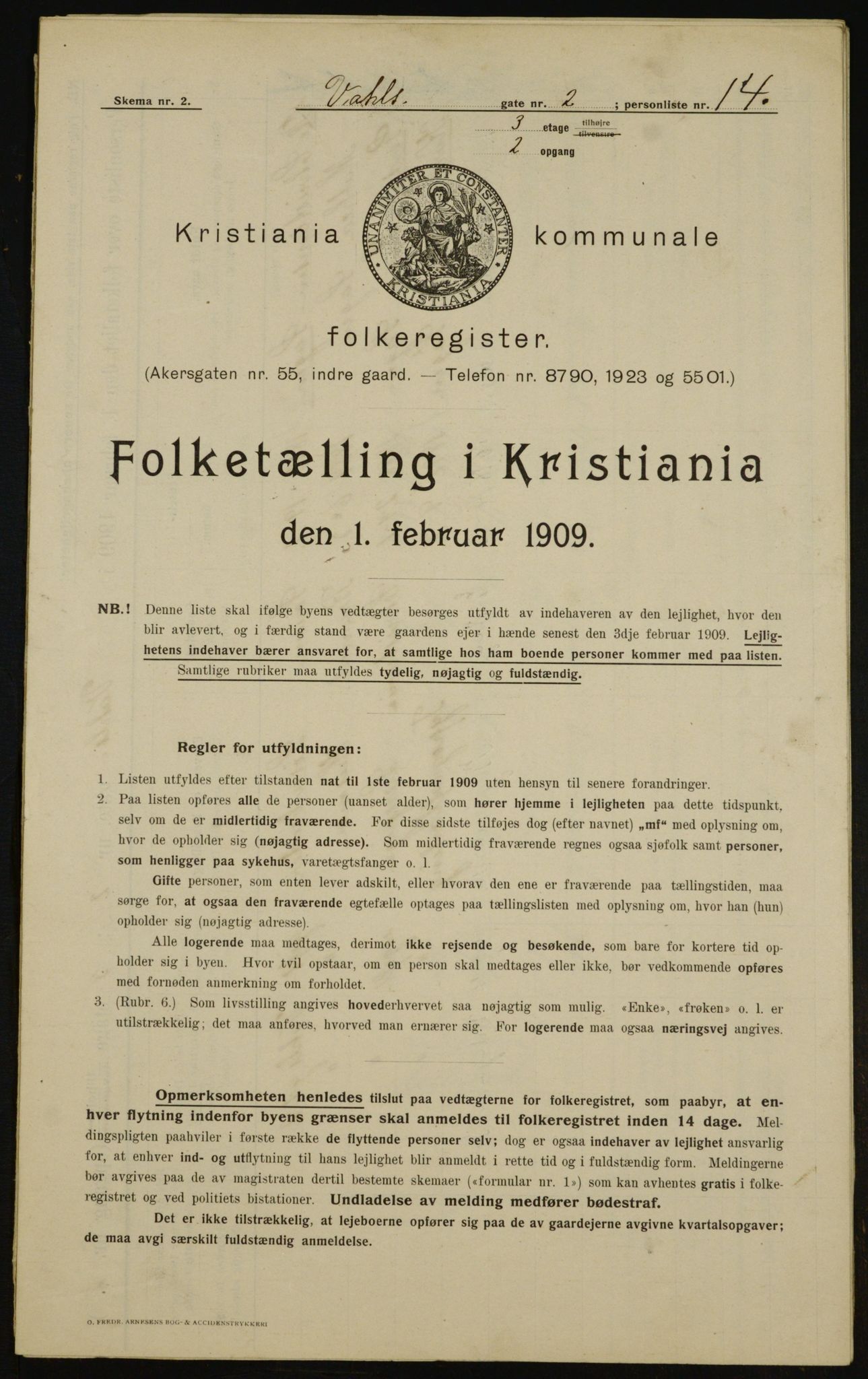 OBA, Kommunal folketelling 1.2.1909 for Kristiania kjøpstad, 1909, s. 110230