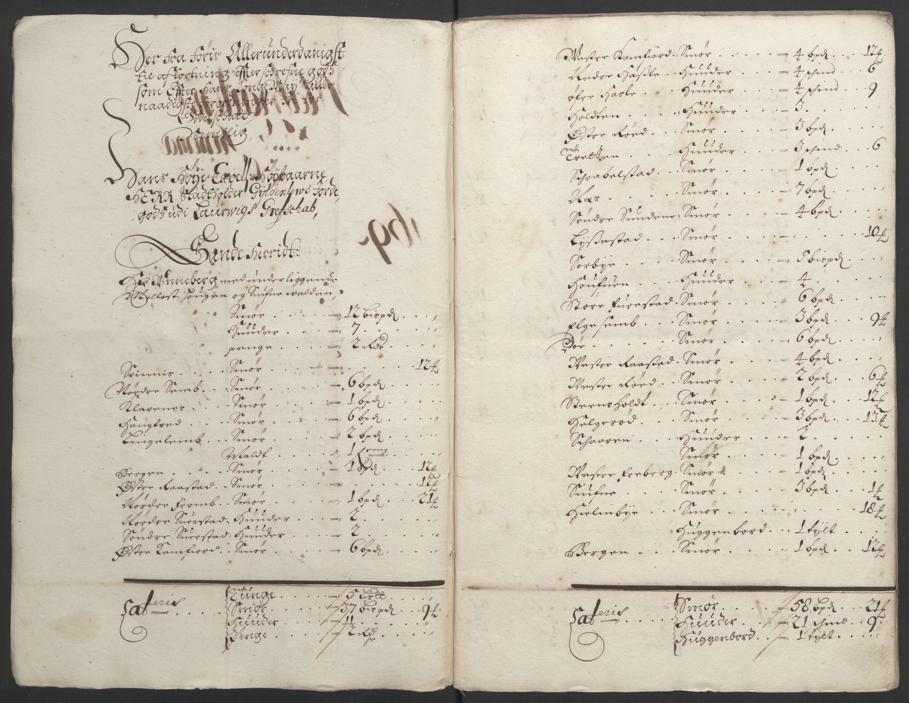Rentekammeret inntil 1814, Reviderte regnskaper, Fogderegnskap, RA/EA-4092/R33/L1973: Fogderegnskap Larvik grevskap, 1692, s. 46