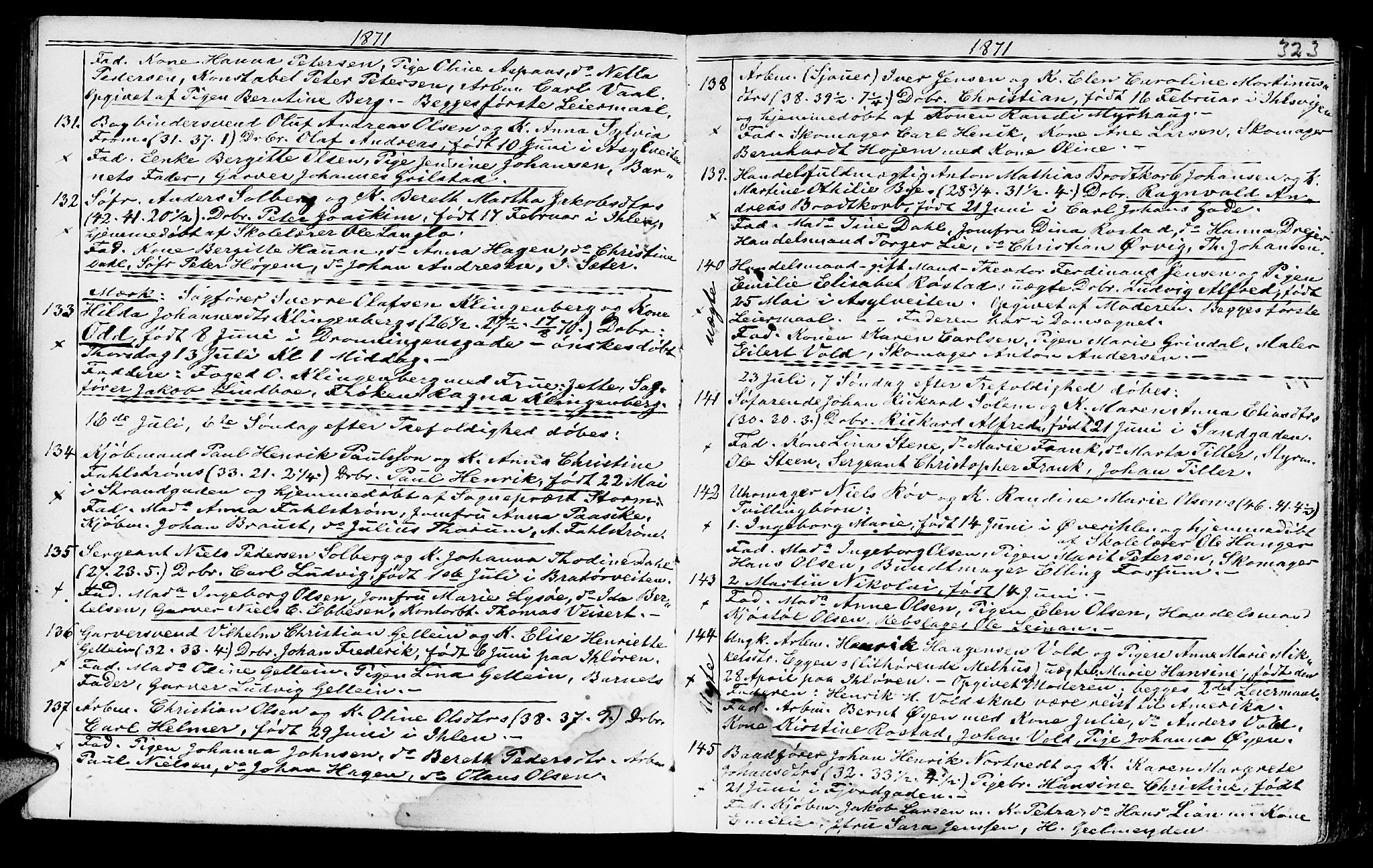 Ministerialprotokoller, klokkerbøker og fødselsregistre - Sør-Trøndelag, SAT/A-1456/602/L0140: Klokkerbok nr. 602C08, 1864-1872, s. 322-323