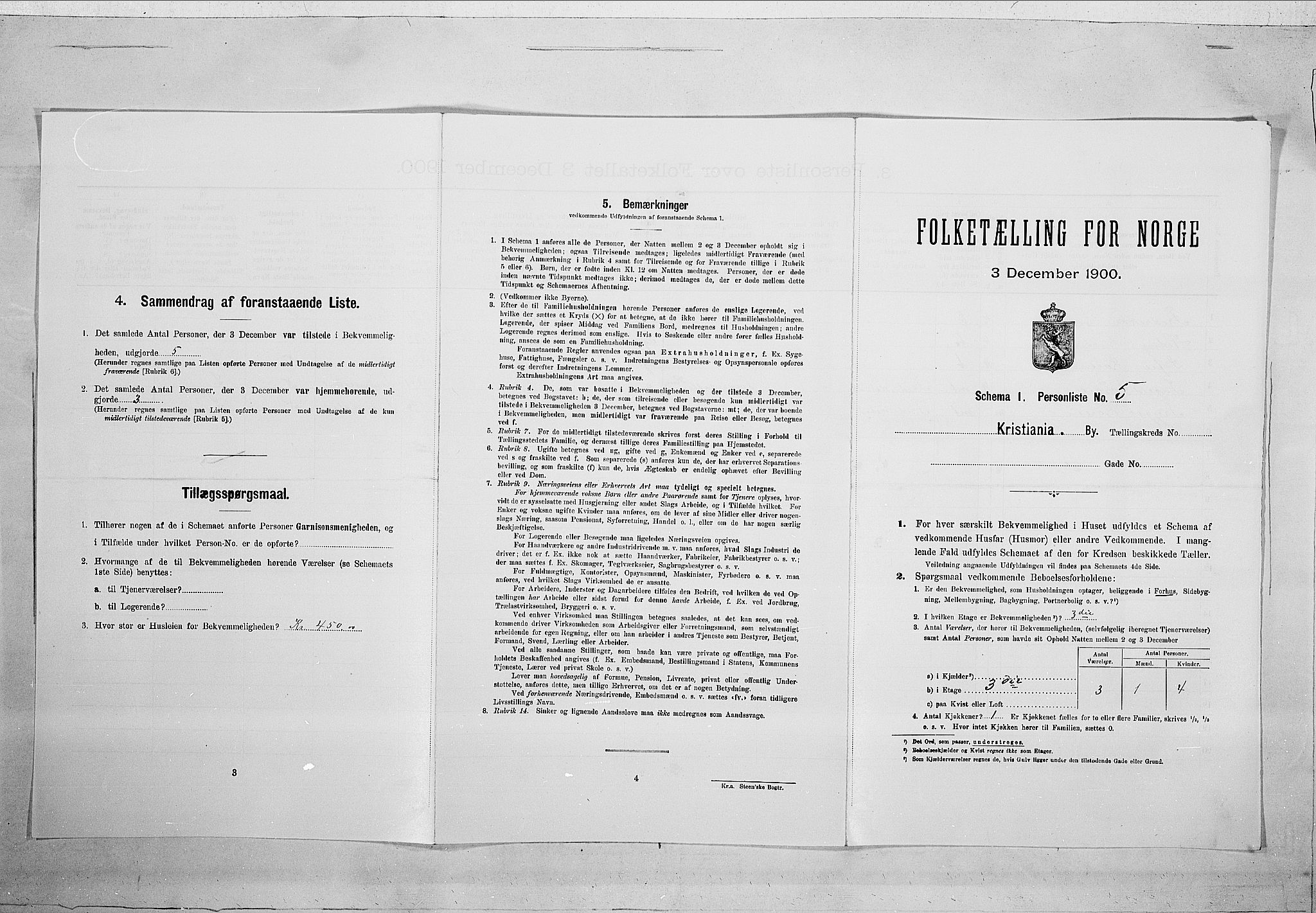 SAO, Folketelling 1900 for 0301 Kristiania kjøpstad, 1900, s. 110338