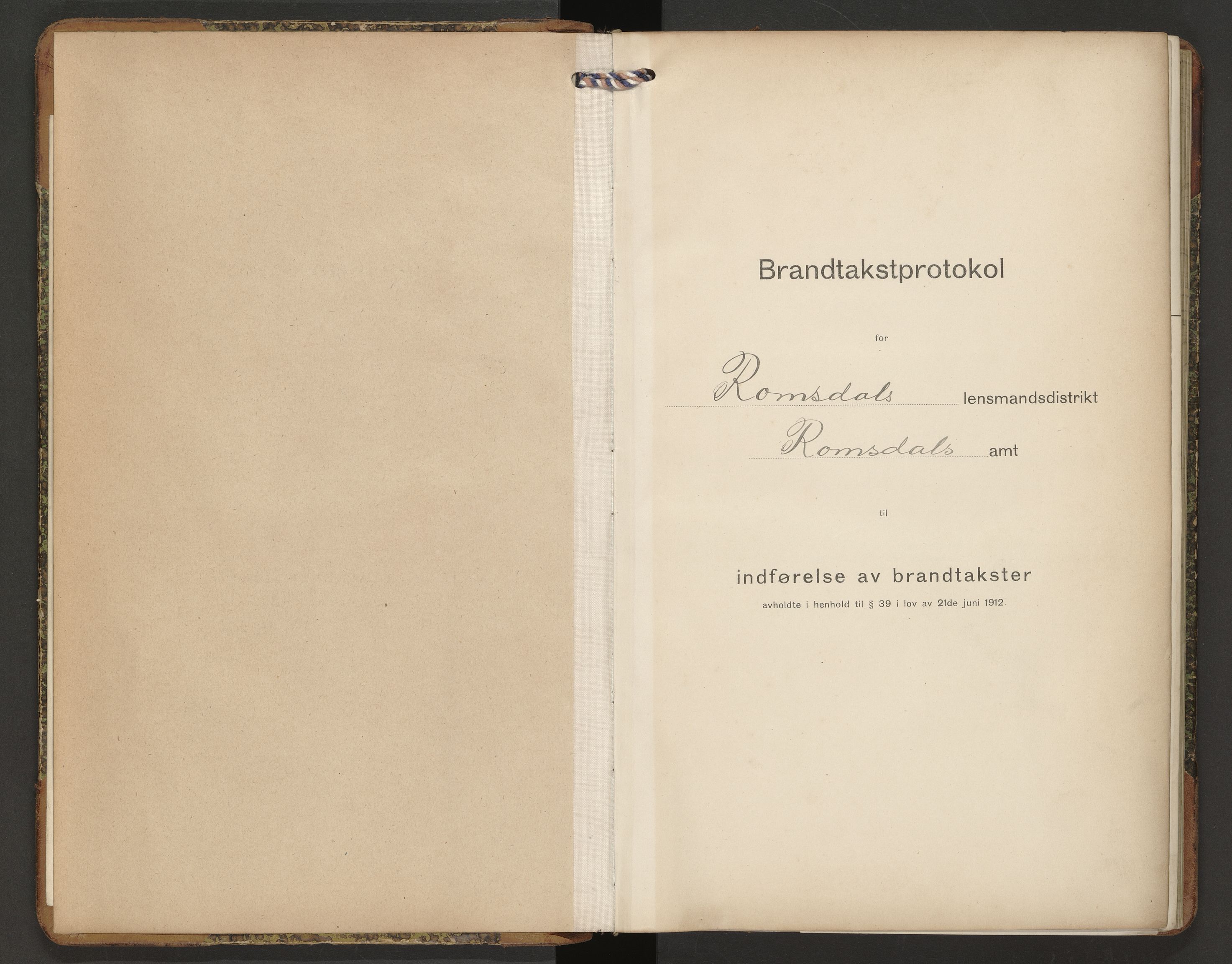 Norges Brannkasse Romsdal, AV/SAT-A-5499/Fb/L0002: Branntakstprotokoll, 1916-1950