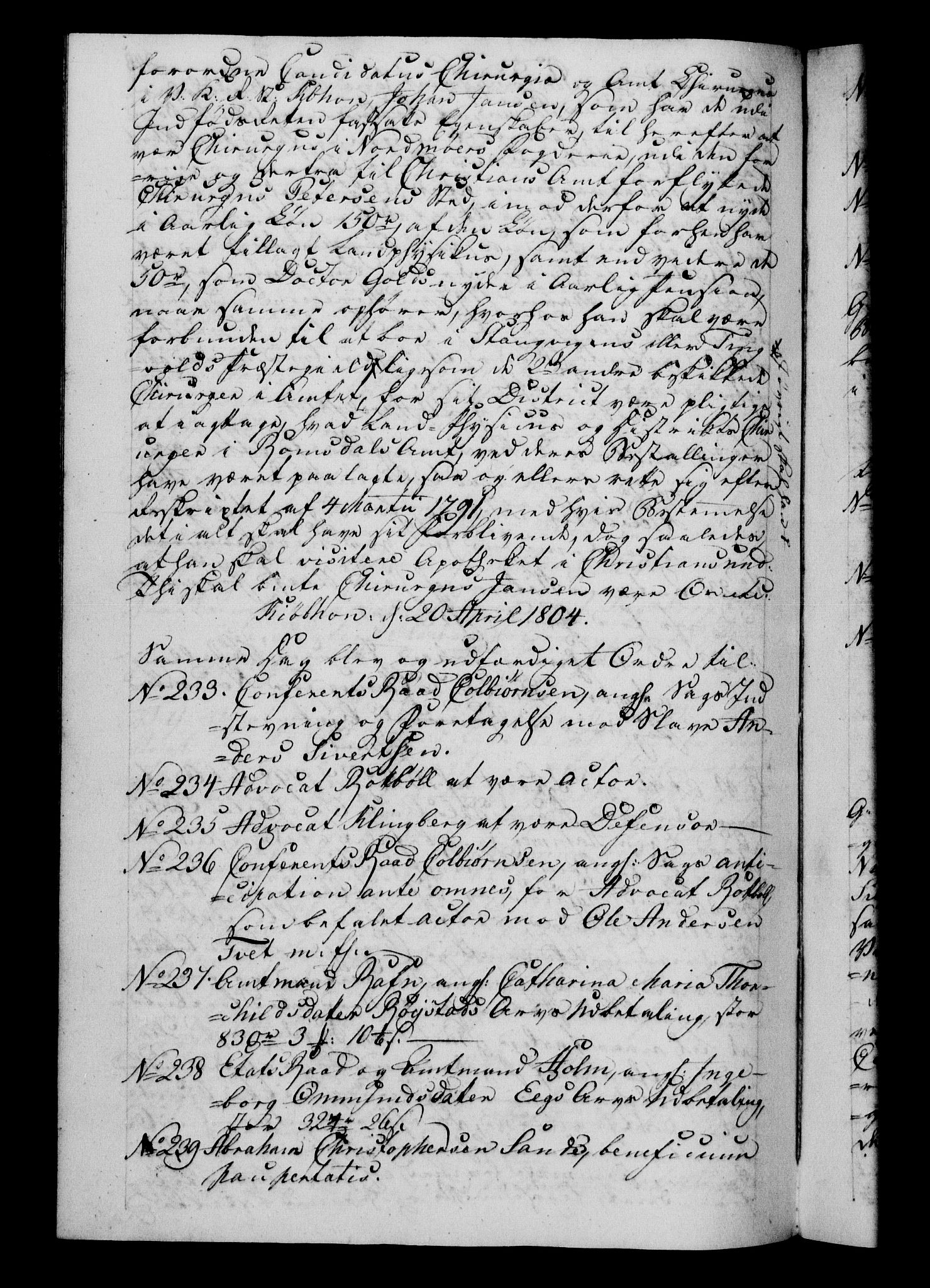 Danske Kanselli 1800-1814, RA/EA-3024/H/Hf/Hfb/Hfba/L0002: Registranter, 1802-1804, s. 248b