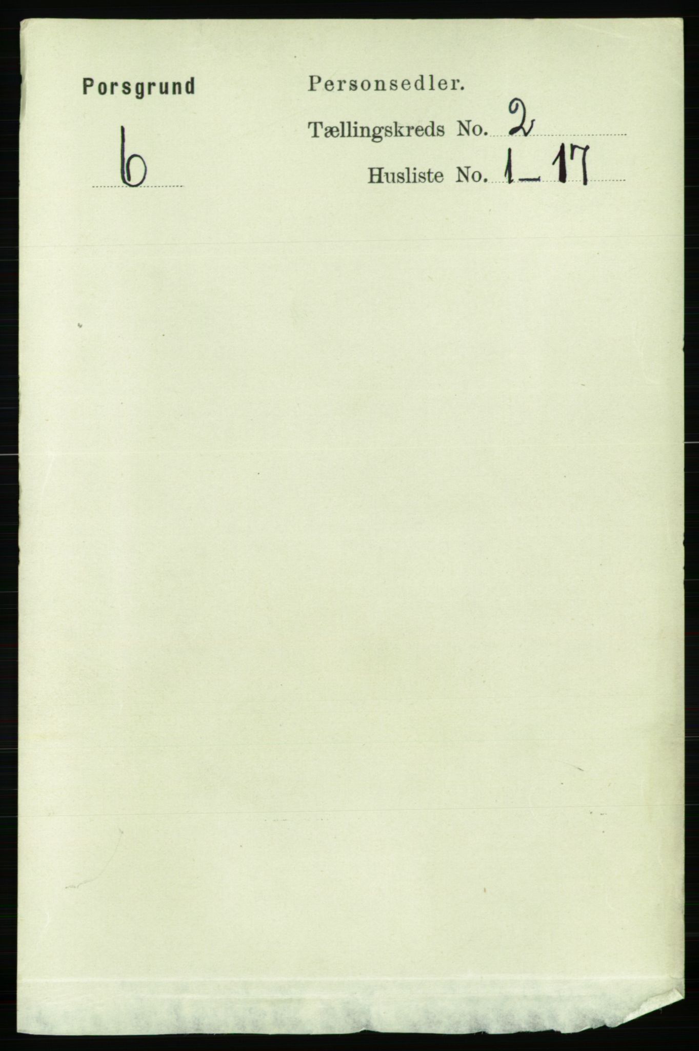 RA, Folketelling 1891 for 0805 Porsgrunn kjøpstad, 1891, s. 2128