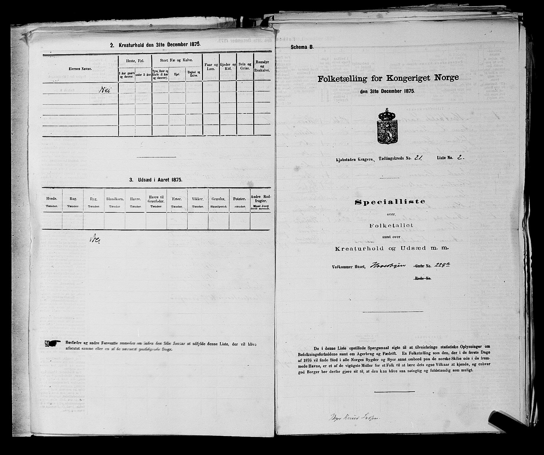 SAKO, Folketelling 1875 for 0801P Kragerø prestegjeld, 1875, s. 449