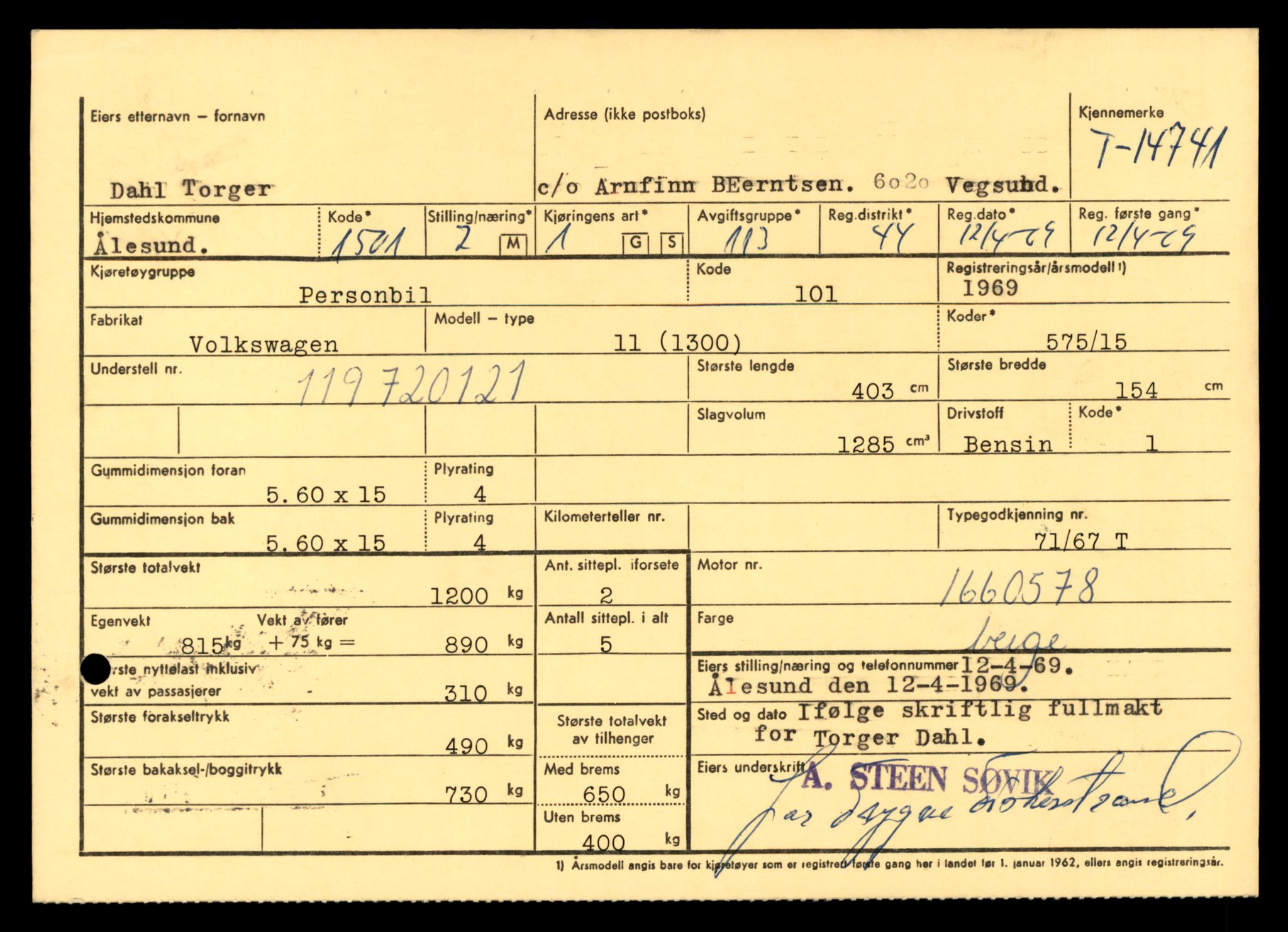Møre og Romsdal vegkontor - Ålesund trafikkstasjon, AV/SAT-A-4099/F/Fe/L0048: Registreringskort for kjøretøy T 14721 - T 14863, 1927-1998, s. 441