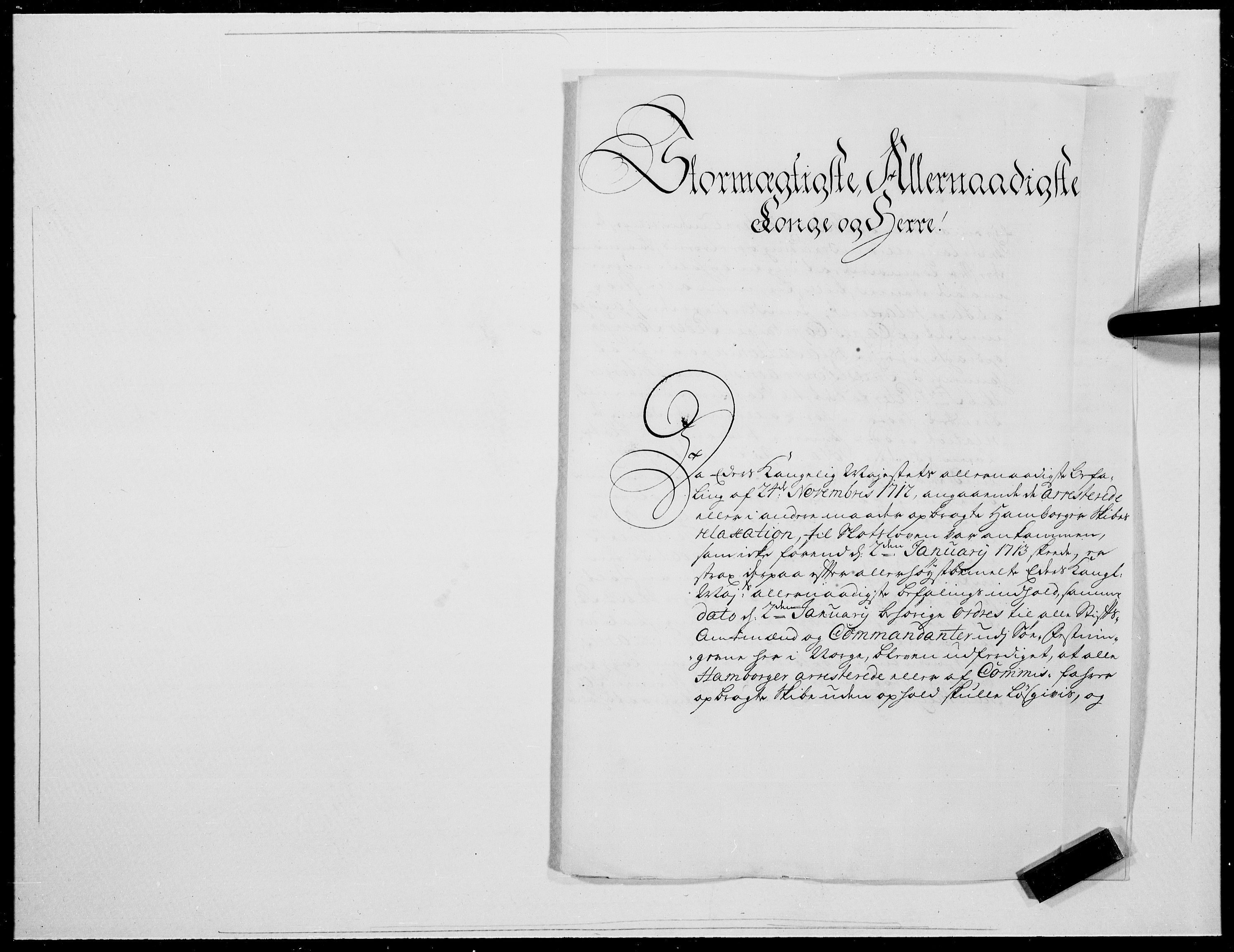 Danske Kanselli 1572-1799, RA/EA-3023/F/Fc/Fcc/Fcca/L0072: Norske innlegg 1572-1799, 1713, s. 231
