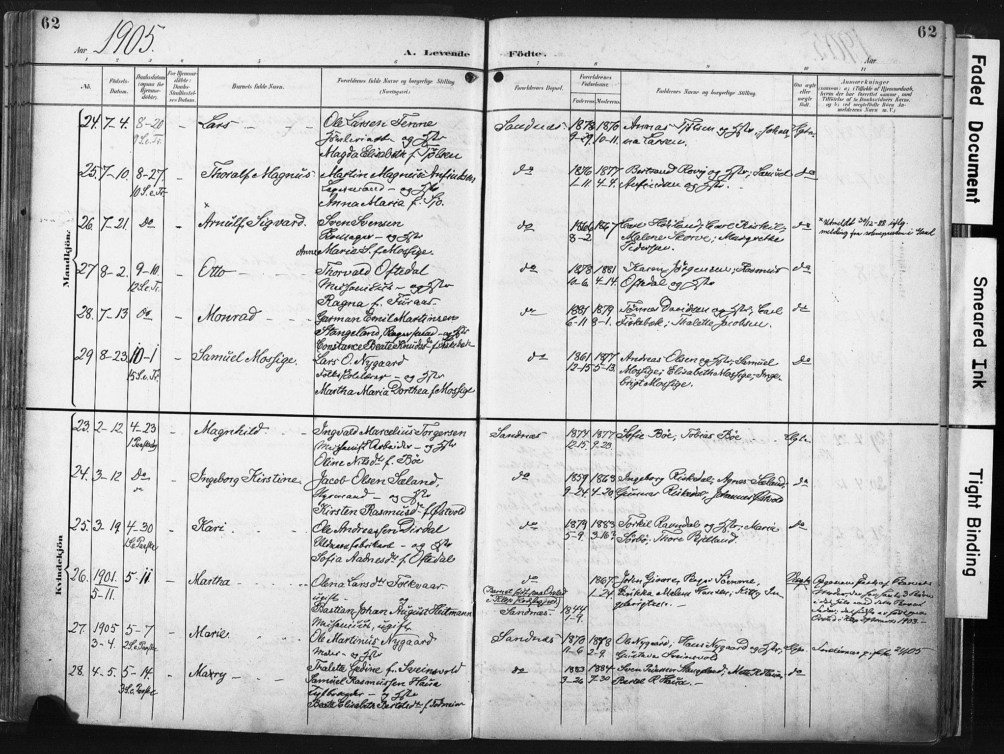 Høyland sokneprestkontor, AV/SAST-A-101799/001/30BA/L0016: Ministerialbok nr. A 16, 1899-1911, s. 62