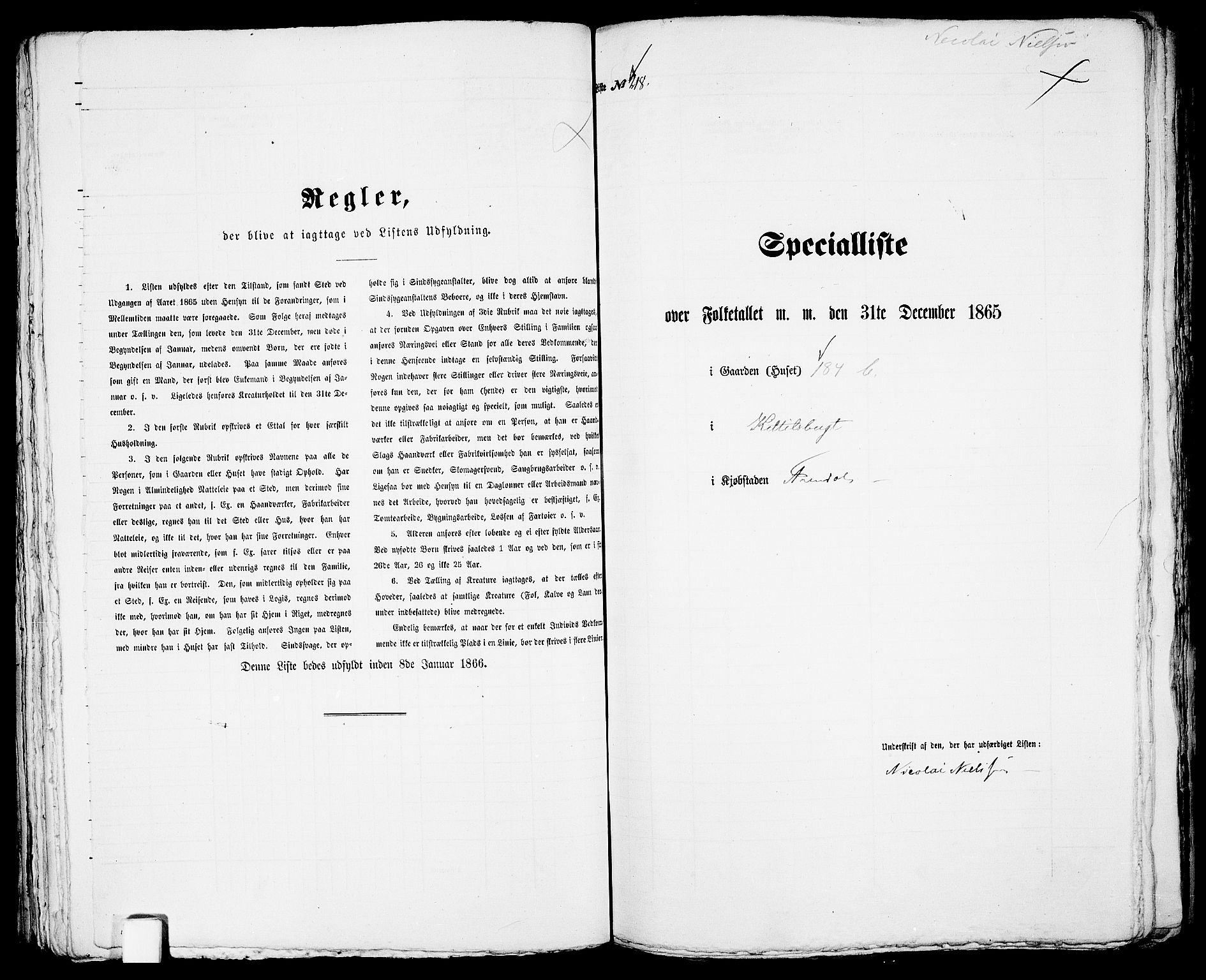 RA, Folketelling 1865 for 0903P Arendal prestegjeld, 1865, s. 442