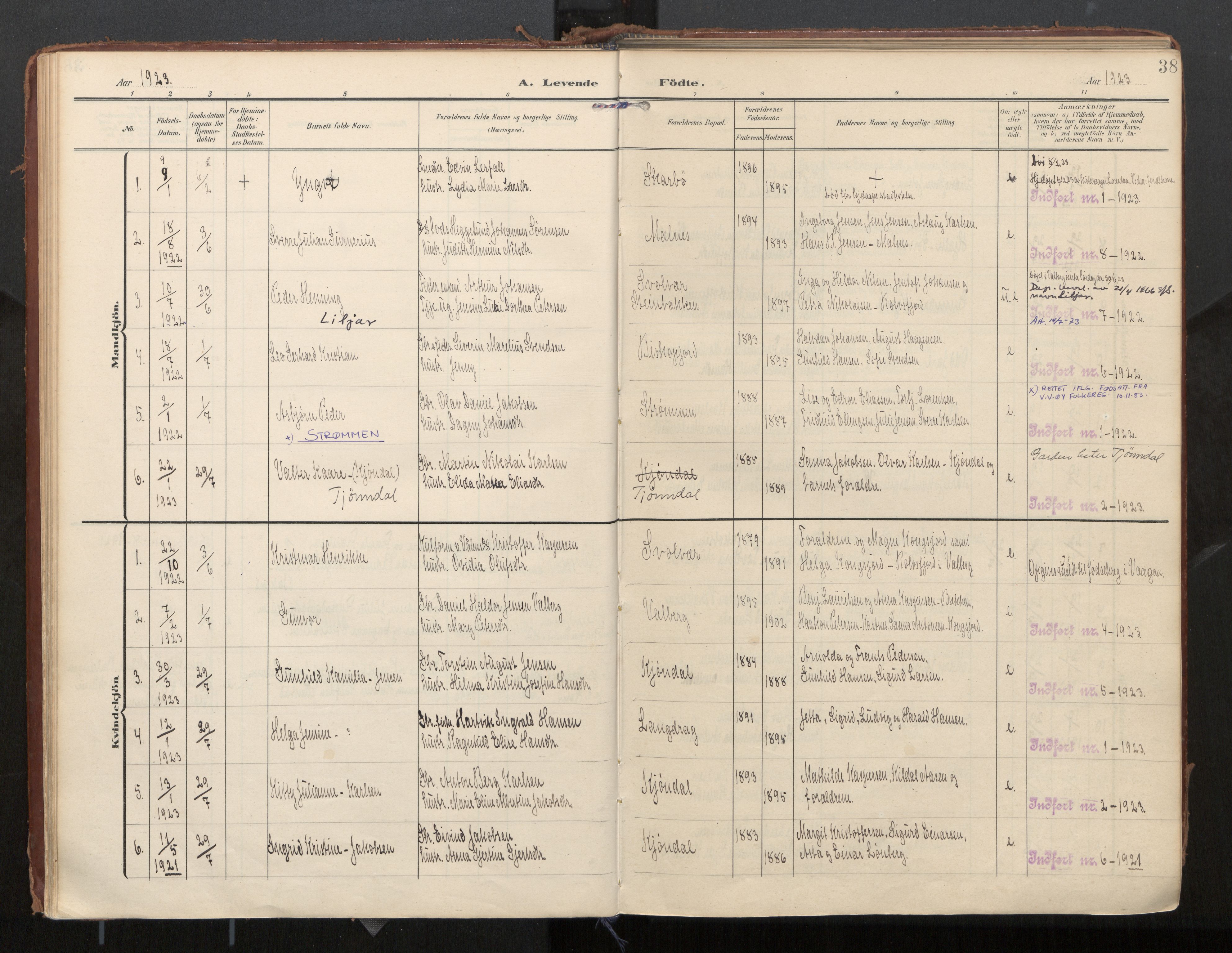 Ministerialprotokoller, klokkerbøker og fødselsregistre - Nordland, SAT/A-1459/884/L1194: Ministerialbok nr. 884A02, 1906-1937, s. 38