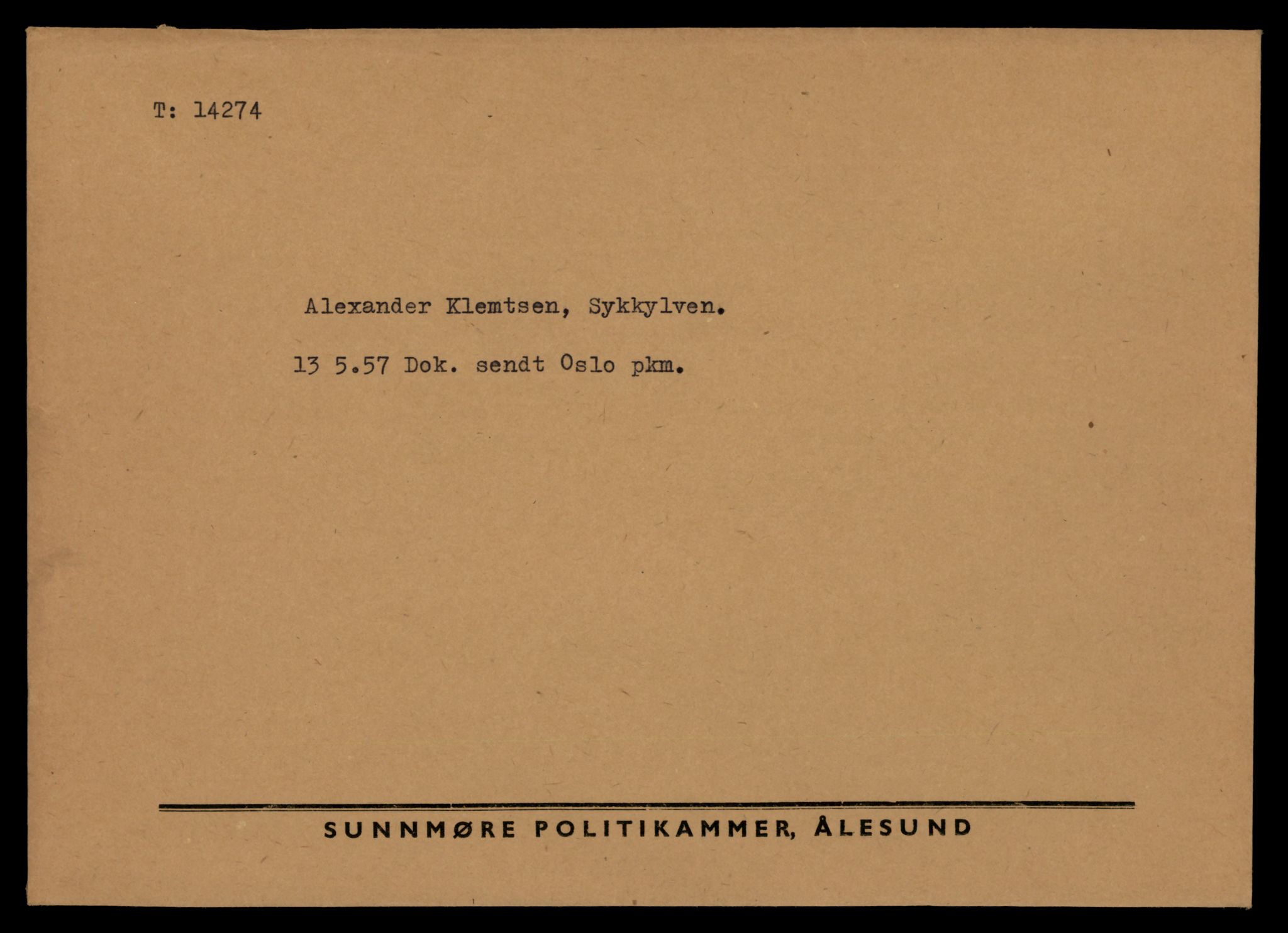 Møre og Romsdal vegkontor - Ålesund trafikkstasjon, AV/SAT-A-4099/F/Fe/L0044: Registreringskort for kjøretøy T 14205 - T 14319, 1927-1998, s. 2031