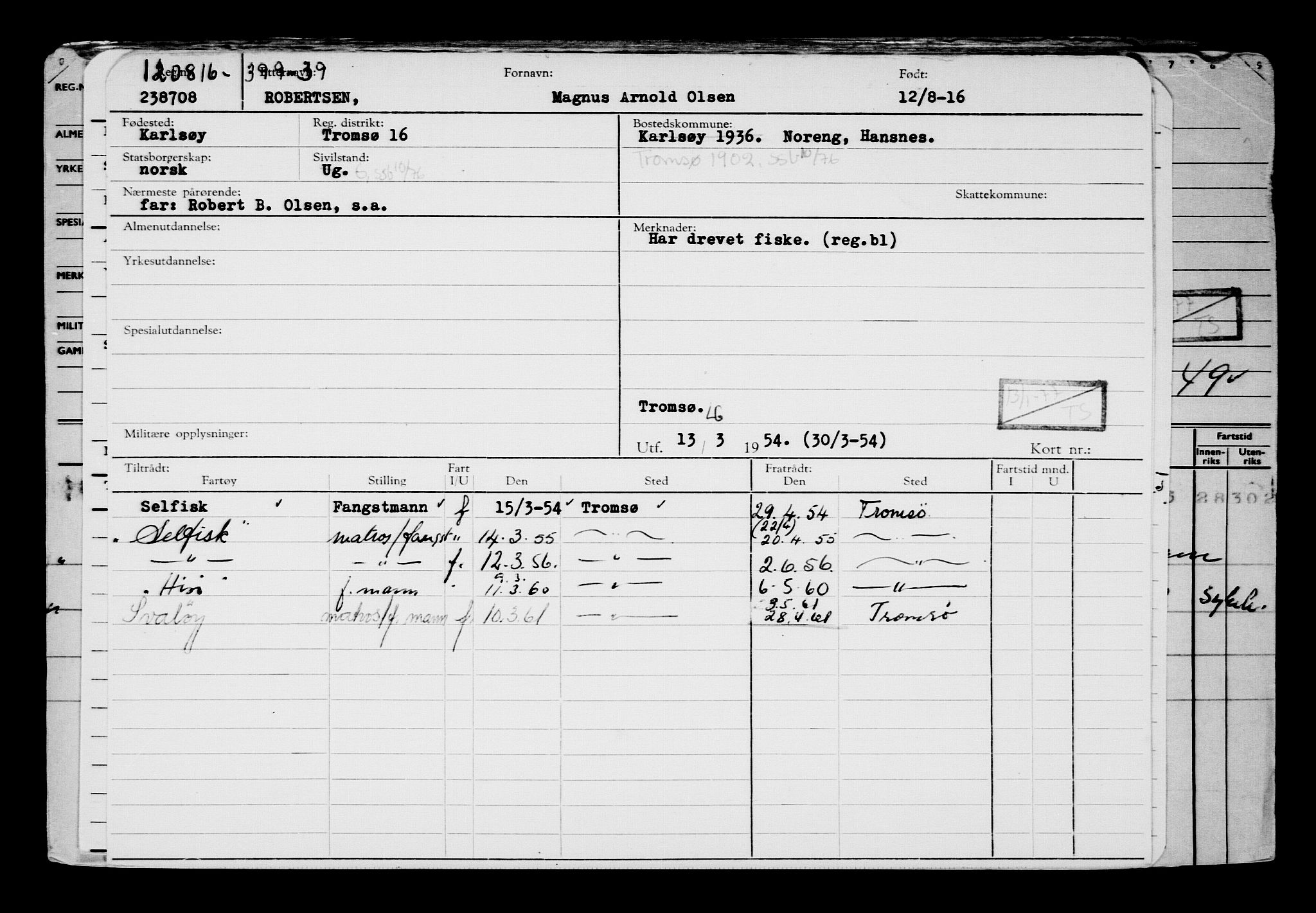 Direktoratet for sjømenn, AV/RA-S-3545/G/Gb/L0141: Hovedkort, 1916, s. 541