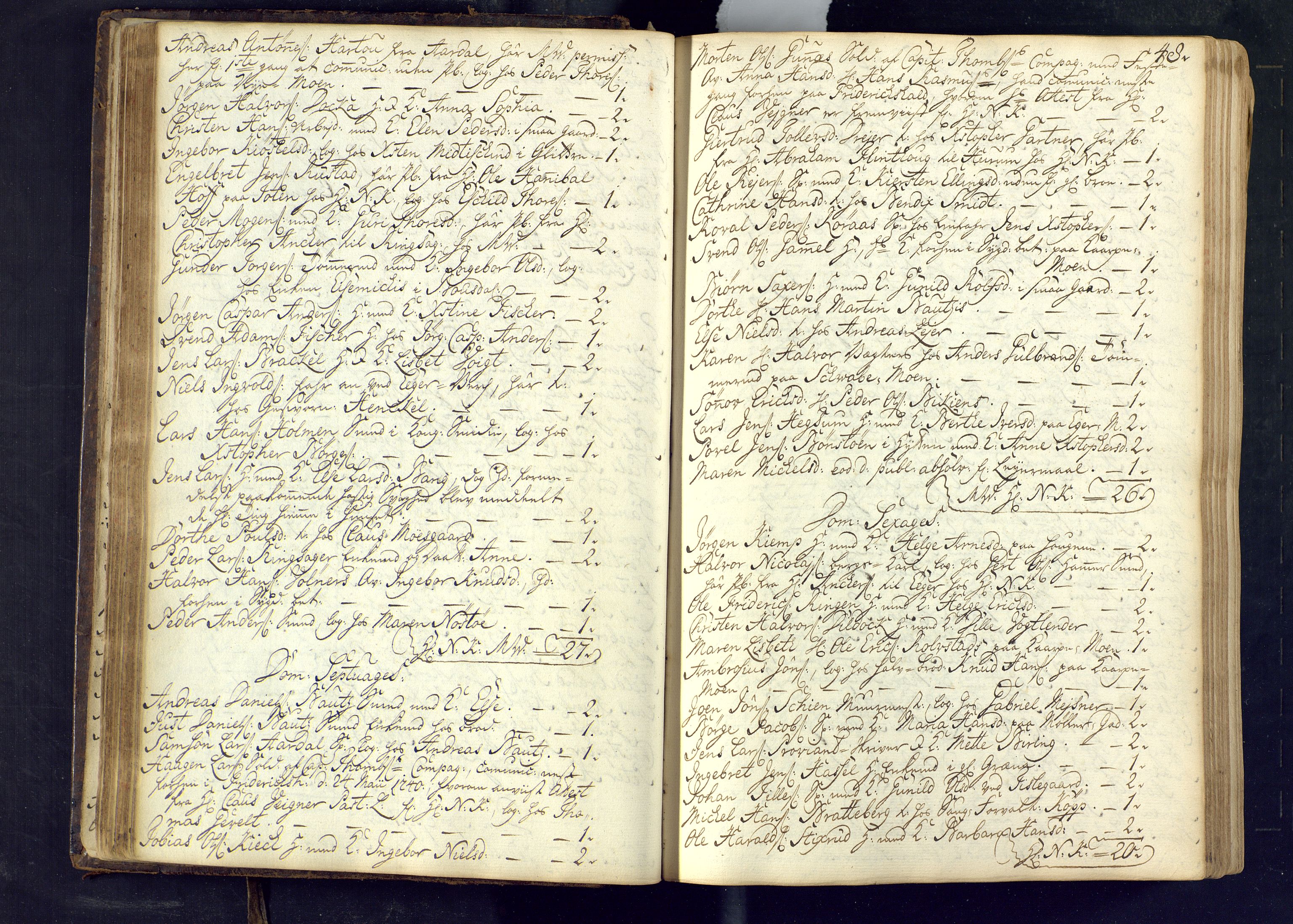 Kongsberg kirkebøker, SAKO/A-22/M/Ma/L0002: Kommunikantprotokoll nr. 2, 1739-1745, s. 48