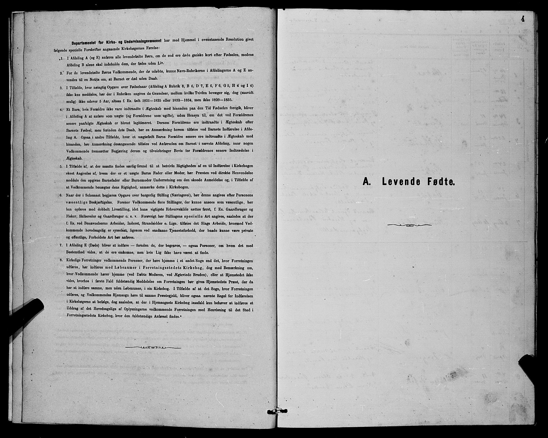 Bakke sokneprestkontor, AV/SAK-1111-0002/F/Fb/Fba/L0002: Klokkerbok nr. B 2, 1879-1893, s. 4