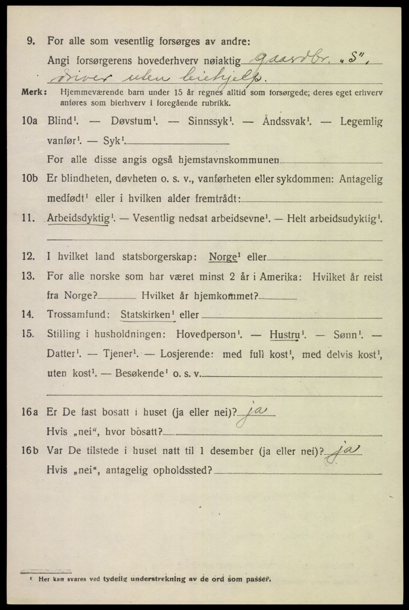 SAK, Folketelling 1920 for 1039 Herad herred, 1920, s. 1781