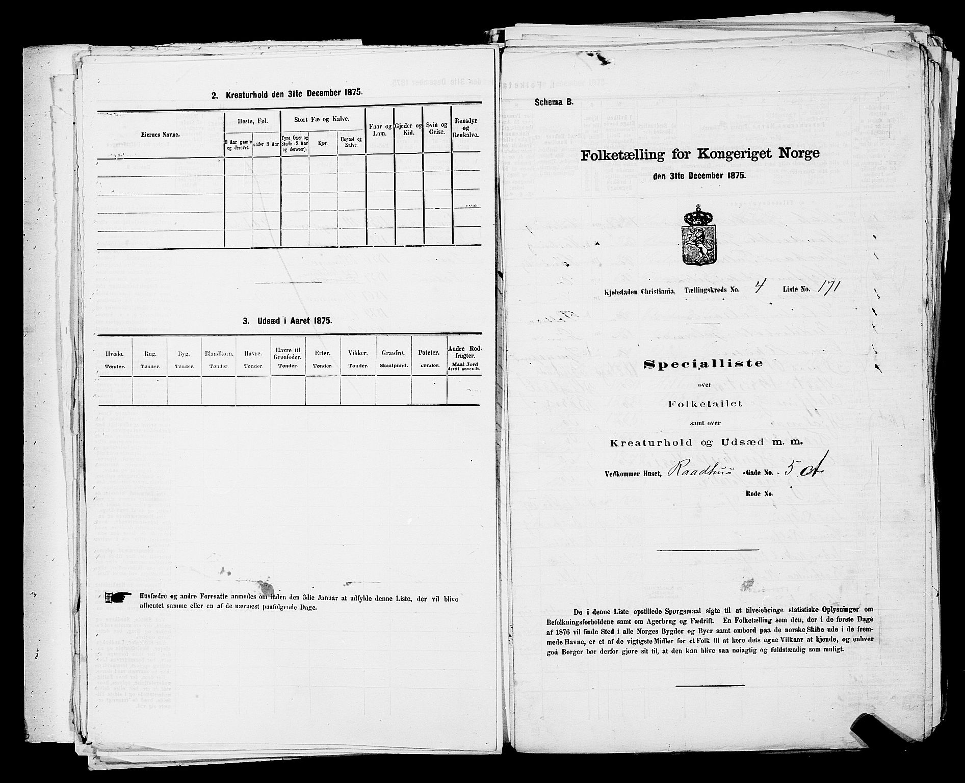 RA, Folketelling 1875 for 0301 Kristiania kjøpstad, 1875, s. 526