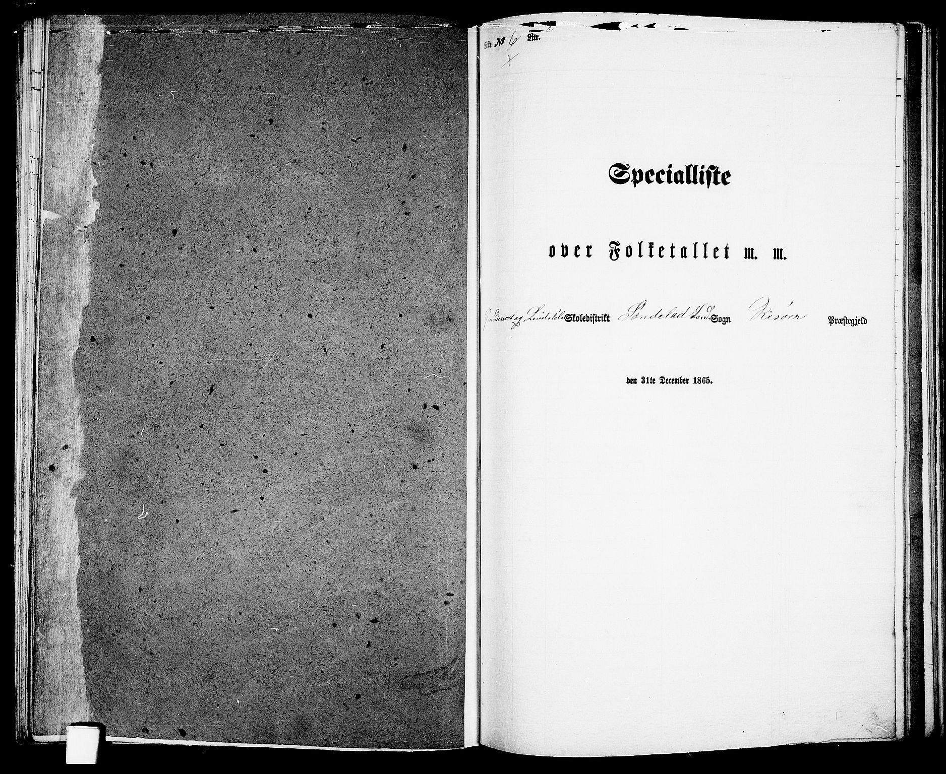 RA, Folketelling 1865 for 0913L Risør prestegjeld, Søndeled sokn, 1865, s. 99