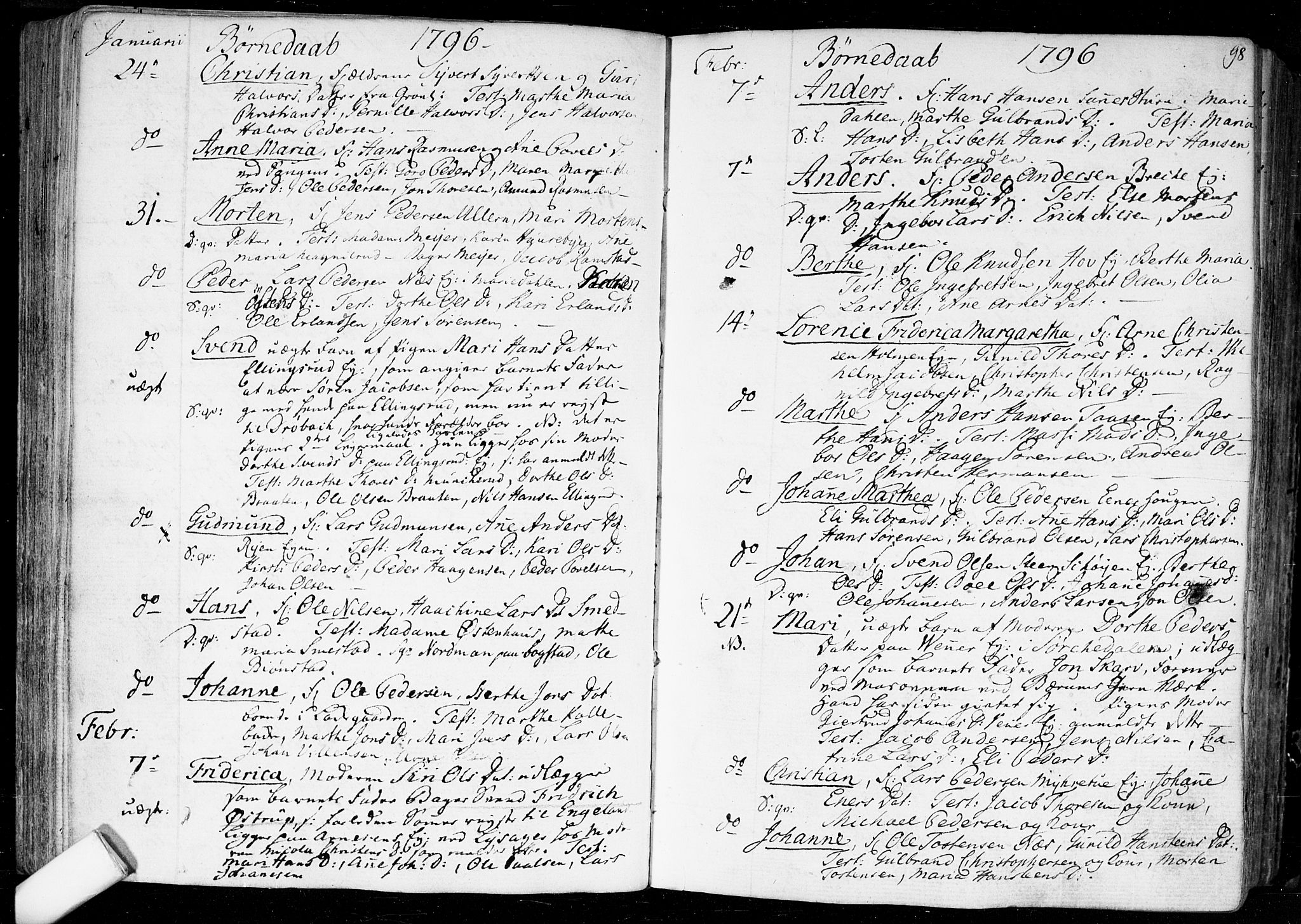 Aker prestekontor kirkebøker, AV/SAO-A-10861/F/L0010: Ministerialbok nr. 10, 1786-1809, s. 98