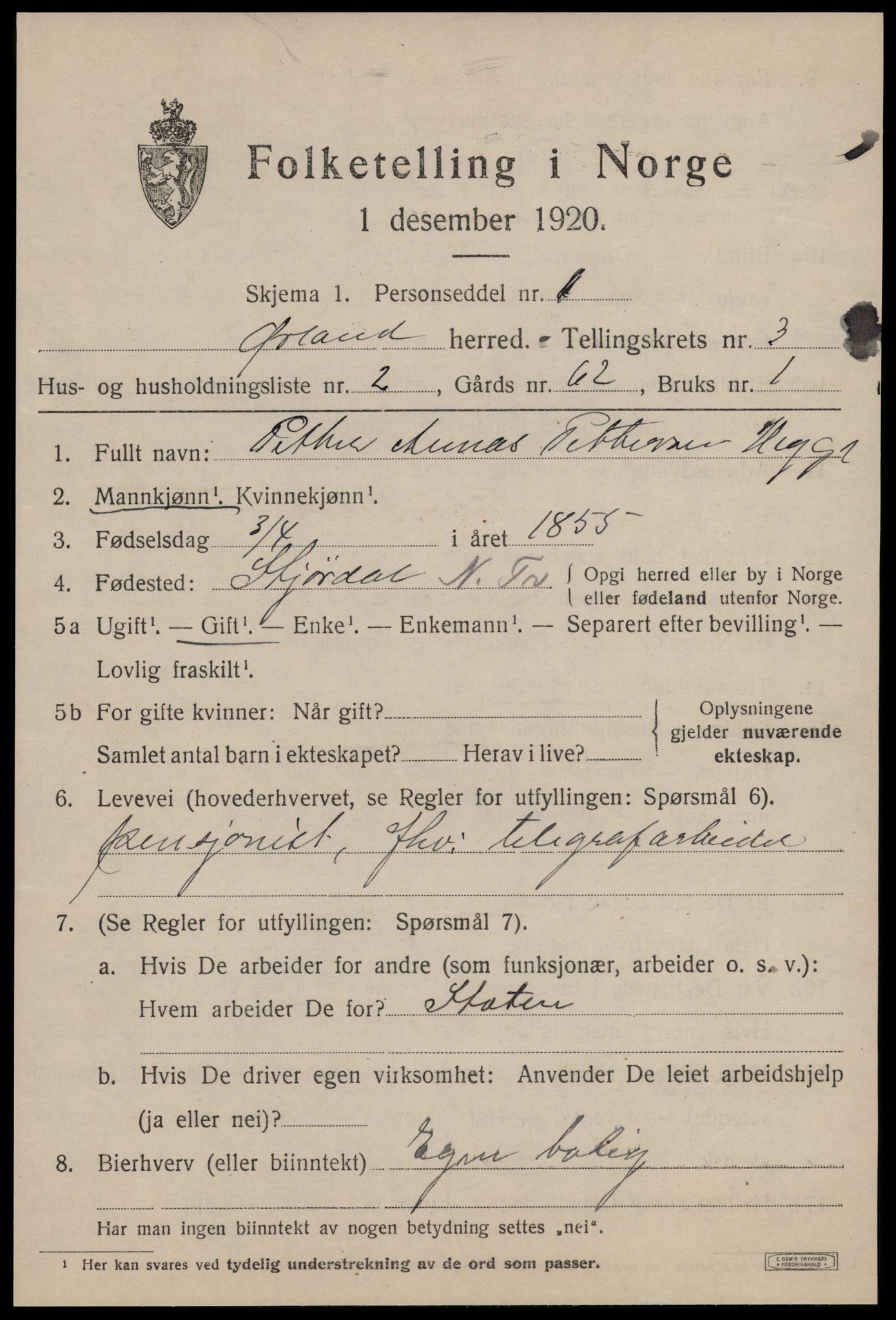 SAT, Folketelling 1920 for 1621 Ørland herred, 1920, s. 2479