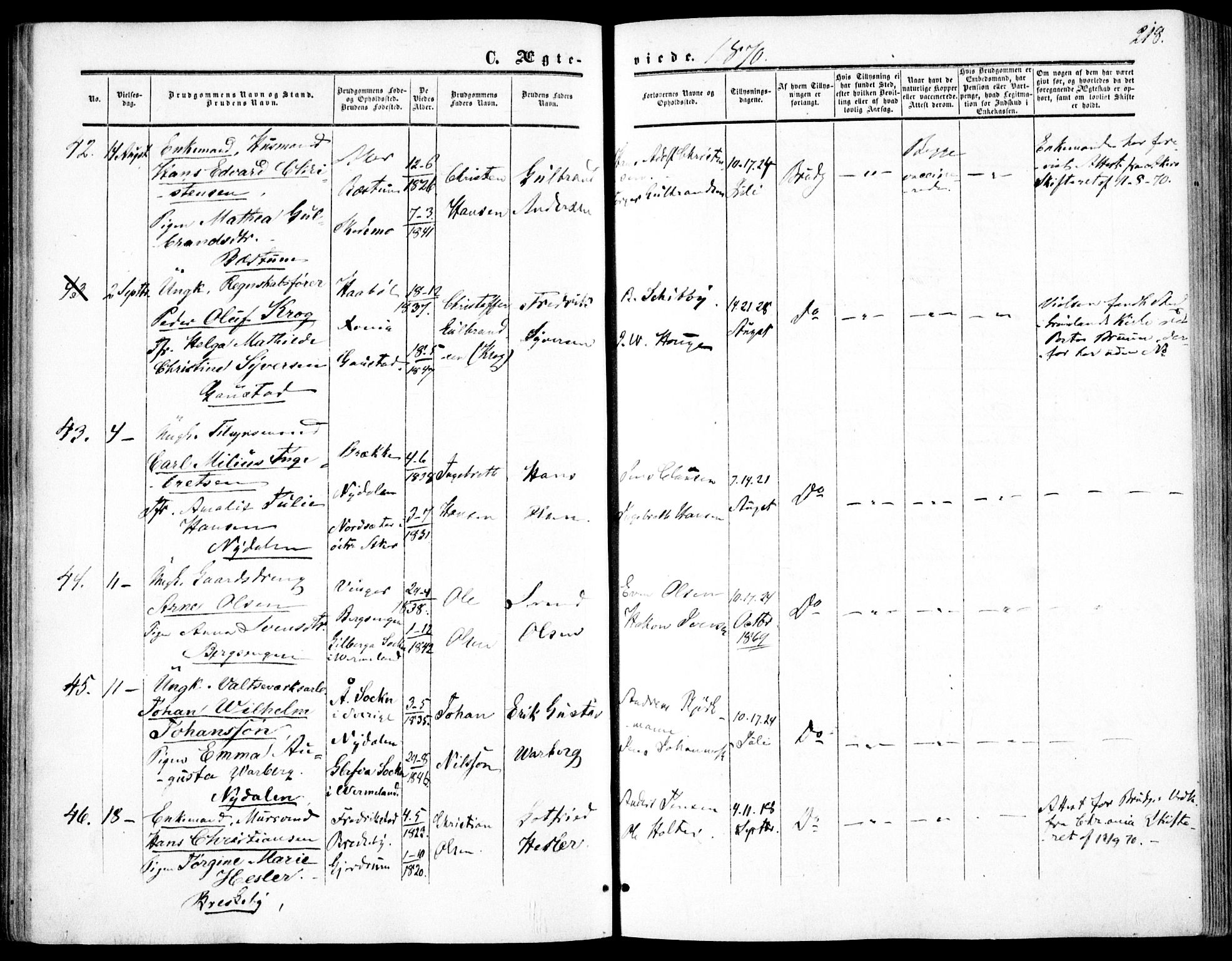 Vestre Aker prestekontor Kirkebøker, AV/SAO-A-10025/F/Fa/L0002: Ministerialbok nr. 2, 1855-1877, s. 218