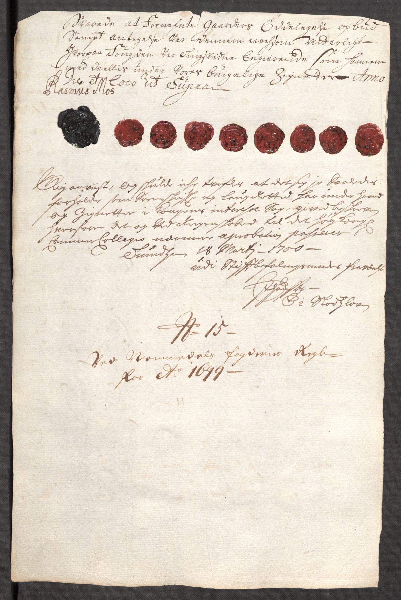 Rentekammeret inntil 1814, Reviderte regnskaper, Fogderegnskap, RA/EA-4092/R64/L4426: Fogderegnskap Namdal, 1699-1700, s. 193