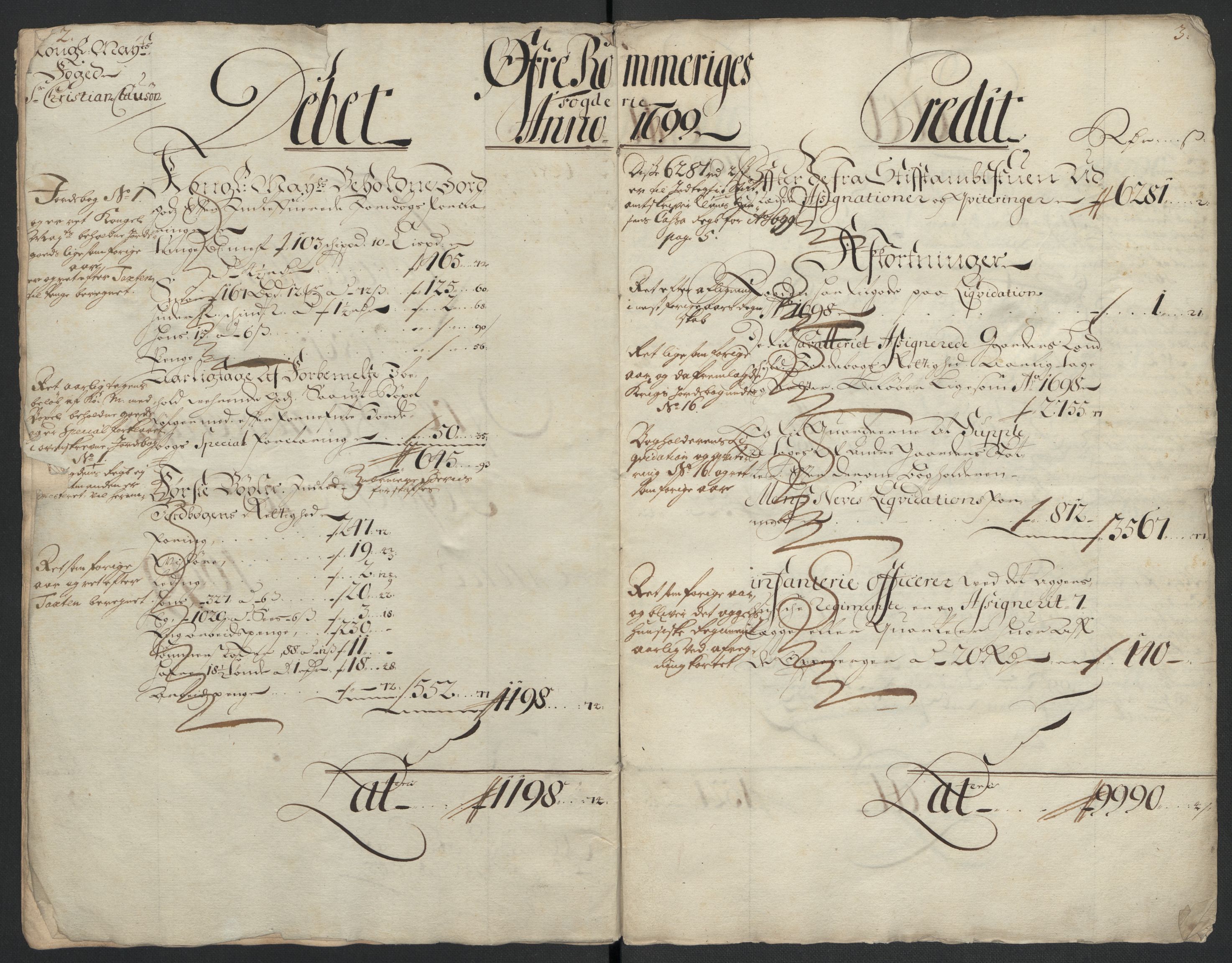 Rentekammeret inntil 1814, Reviderte regnskaper, Fogderegnskap, AV/RA-EA-4092/R12/L0711: Fogderegnskap Øvre Romerike, 1699, s. 16