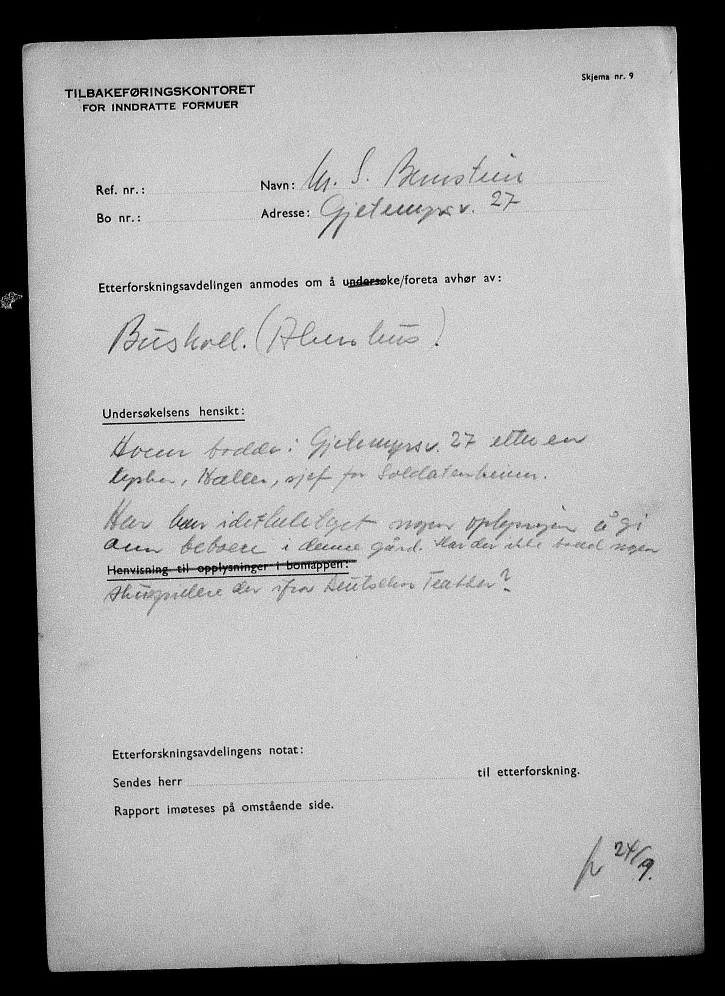 Justisdepartementet, Tilbakeføringskontoret for inndratte formuer, AV/RA-S-1564/H/Hc/Hcc/L0923: --, 1945-1947, s. 81