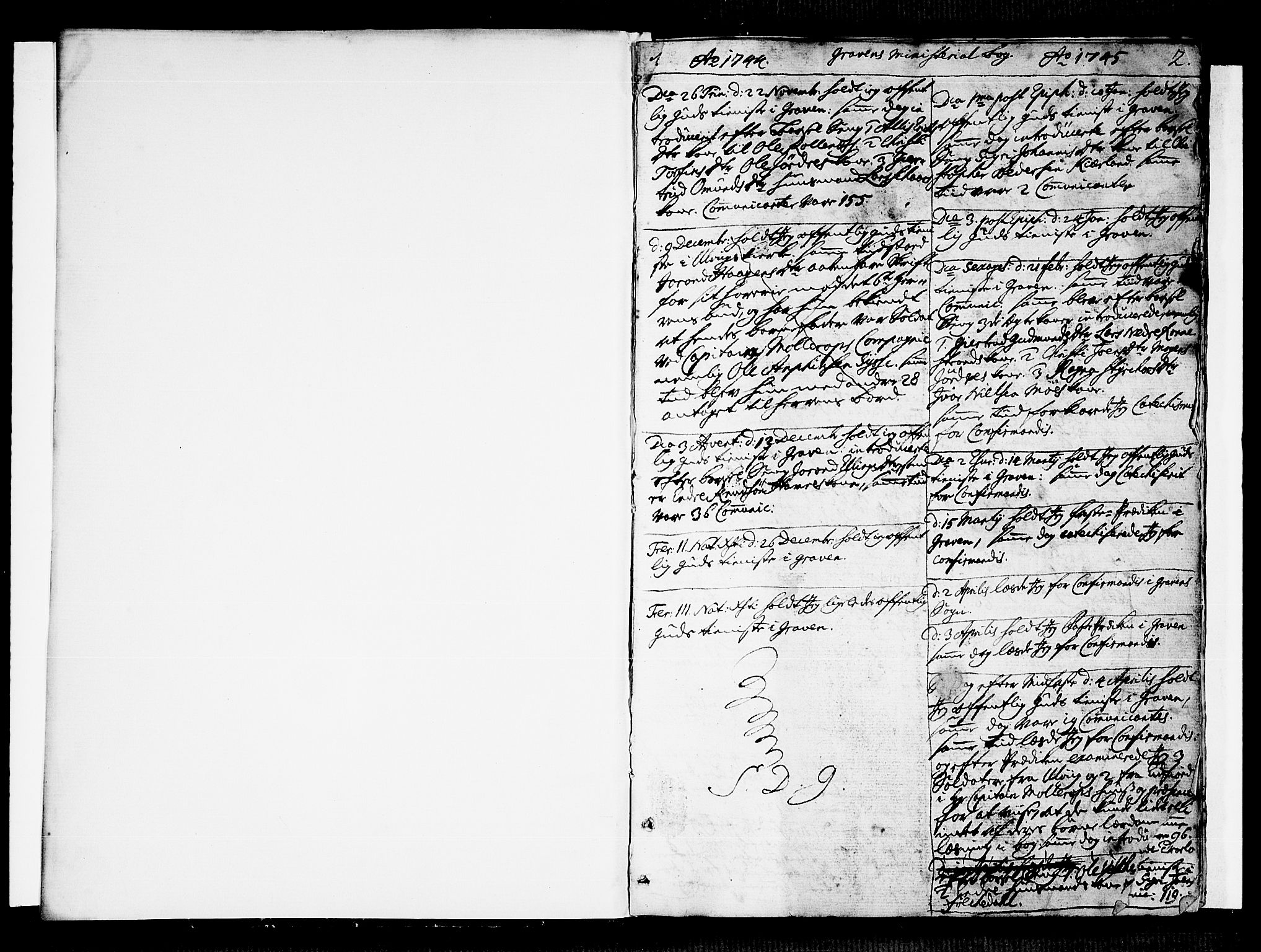 Ulvik sokneprestembete, SAB/A-78801/H/Haa: Ministerialbok nr. A 10, 1745-1792, s. 2