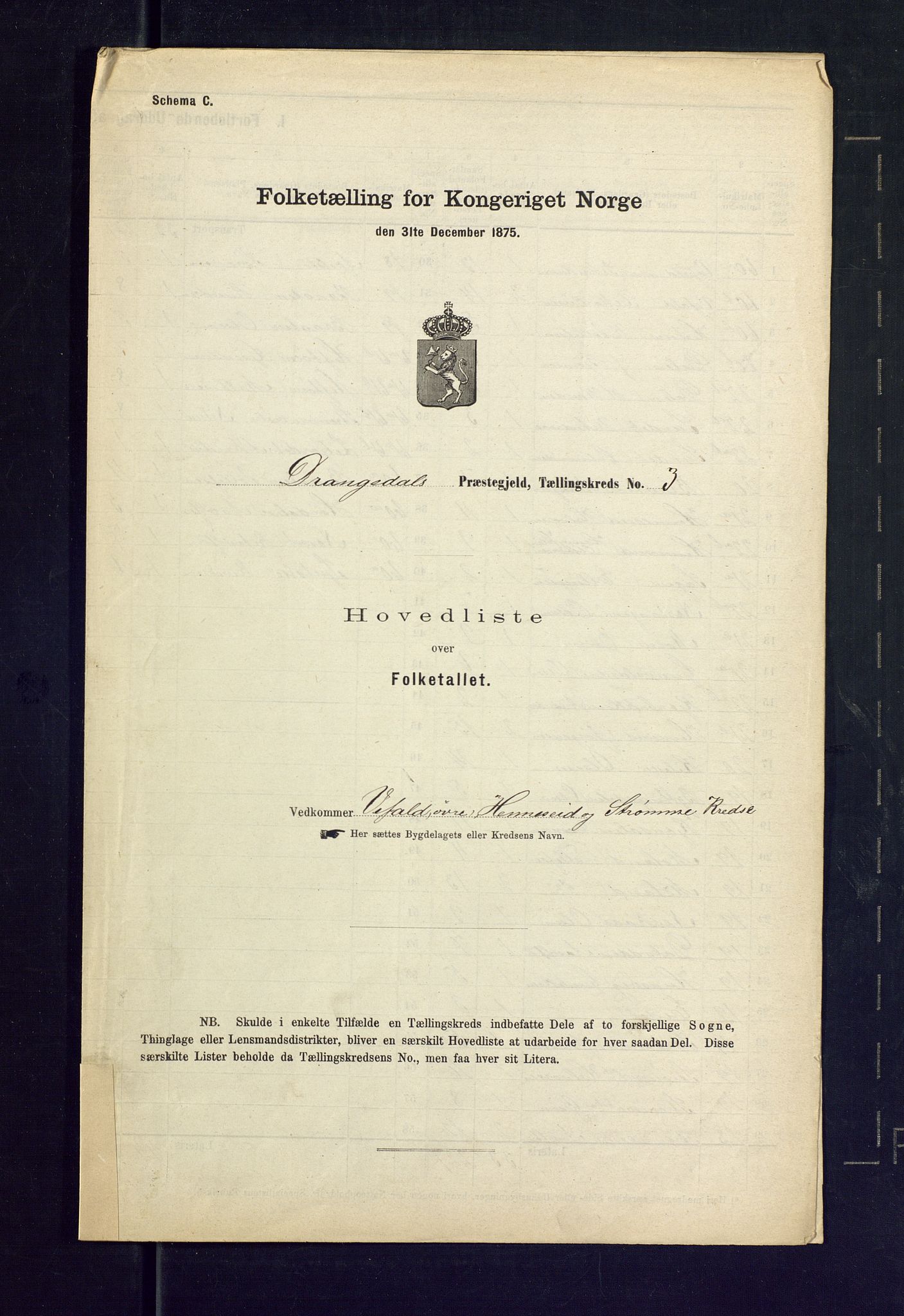 SAKO, Folketelling 1875 for 0817P Drangedal prestegjeld, 1875, s. 10