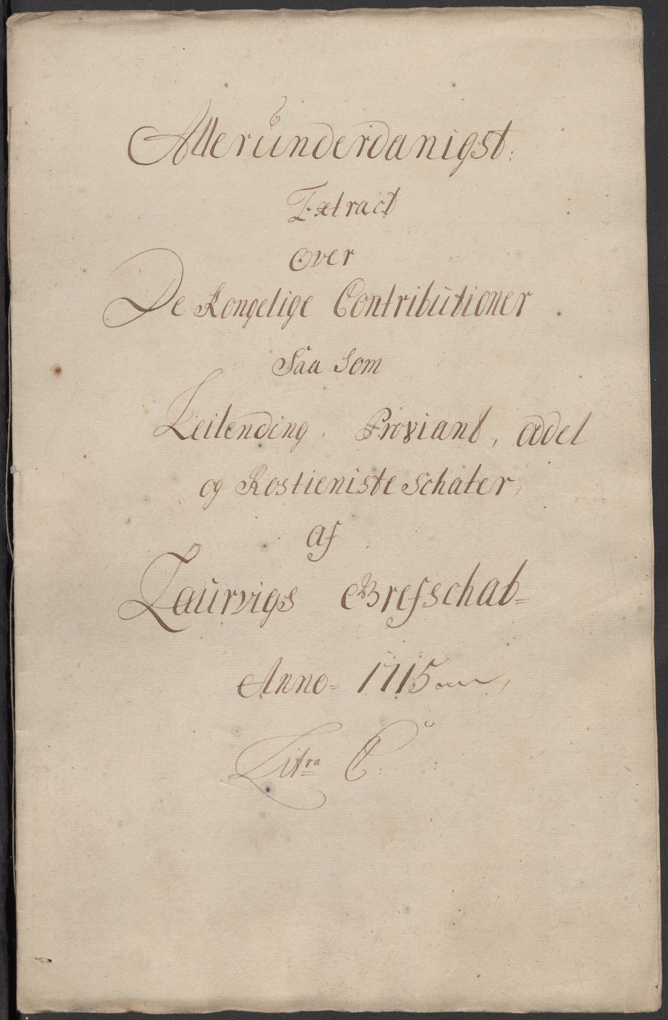 Rentekammeret inntil 1814, Reviderte regnskaper, Fogderegnskap, RA/EA-4092/R33/L1986: Fogderegnskap Larvik grevskap, 1714-1715, s. 427