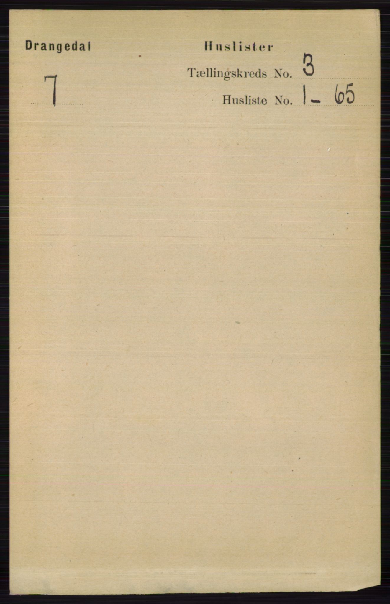 RA, Folketelling 1891 for 0817 Drangedal herred, 1891, s. 791