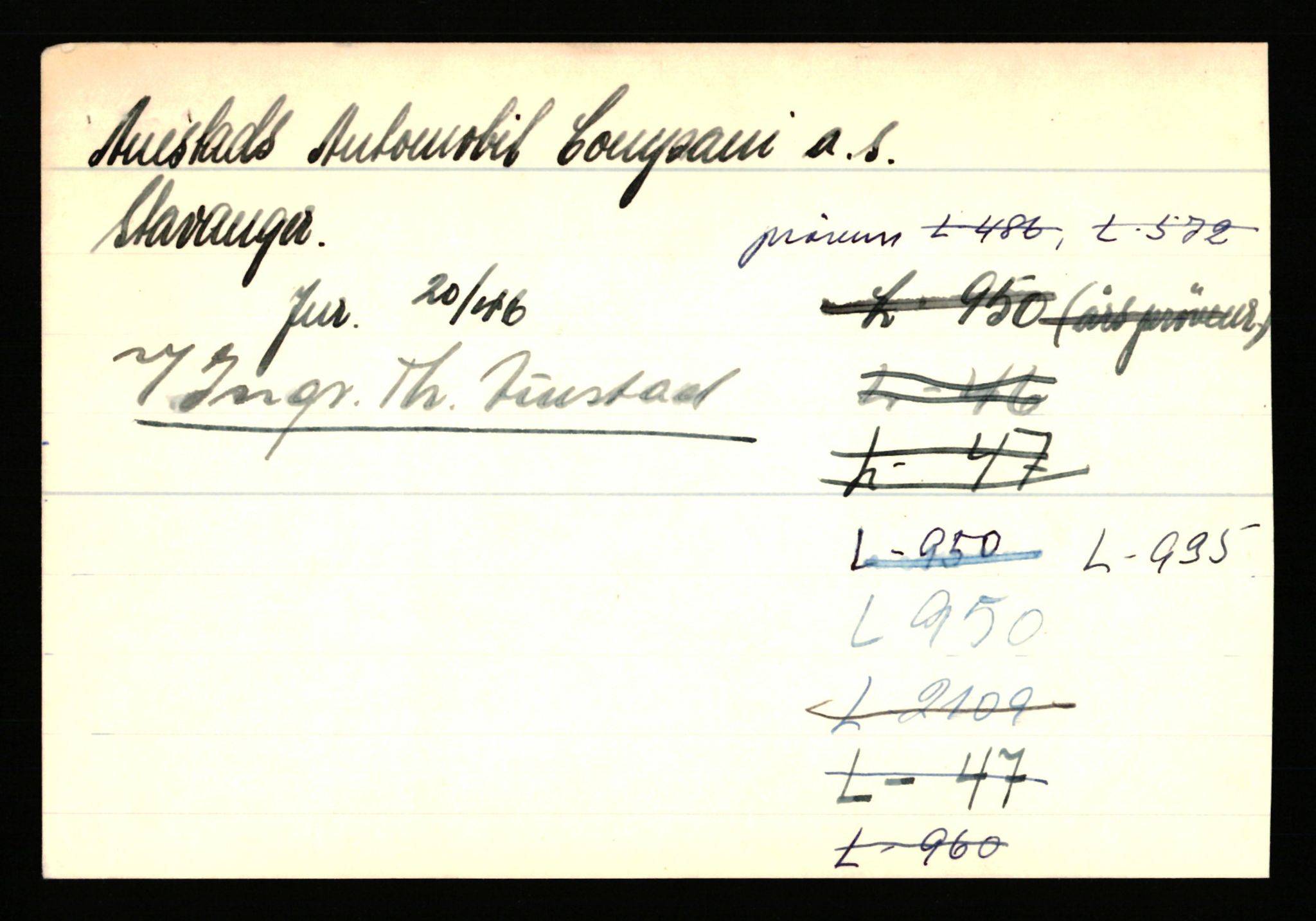 Stavanger trafikkstasjon, SAST/A-101942/0/H/L0002: Askildsen - Berge, 1930-1971, s. 307