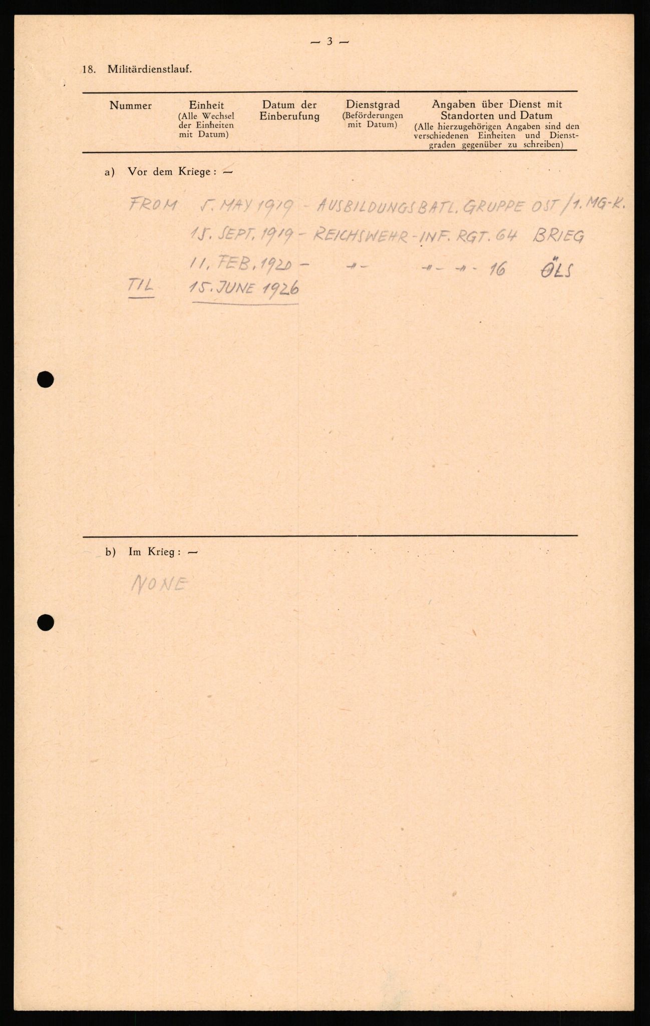 Forsvaret, Forsvarets overkommando II, AV/RA-RAFA-3915/D/Db/L0026: CI Questionaires. Tyske okkupasjonsstyrker i Norge. Tyskere., 1945-1946, s. 235