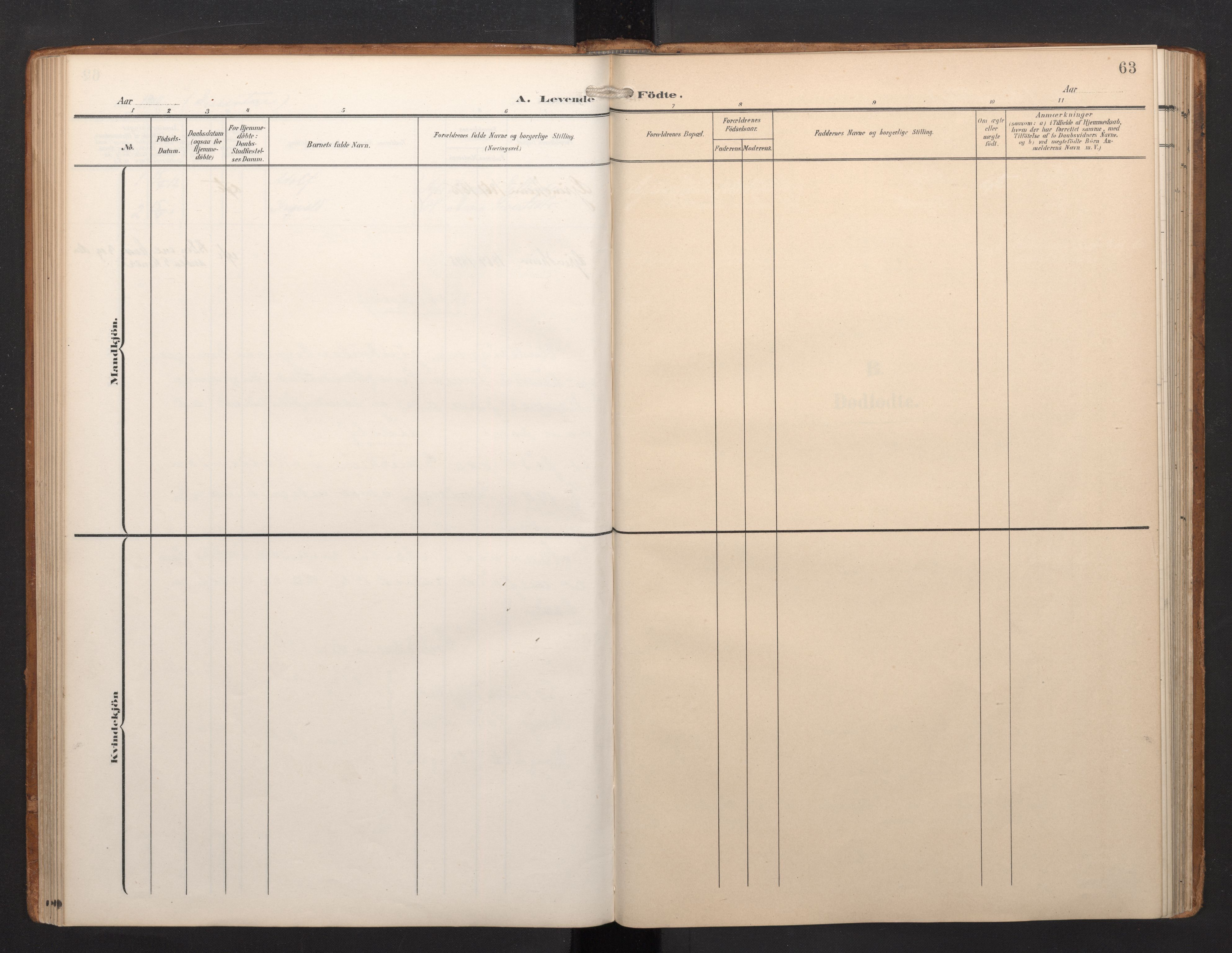 Finnås sokneprestembete, AV/SAB-A-99925/H/Ha/Haa/Haab/L0003: Ministerialbok nr. B 3, 1907-1923, s. 63