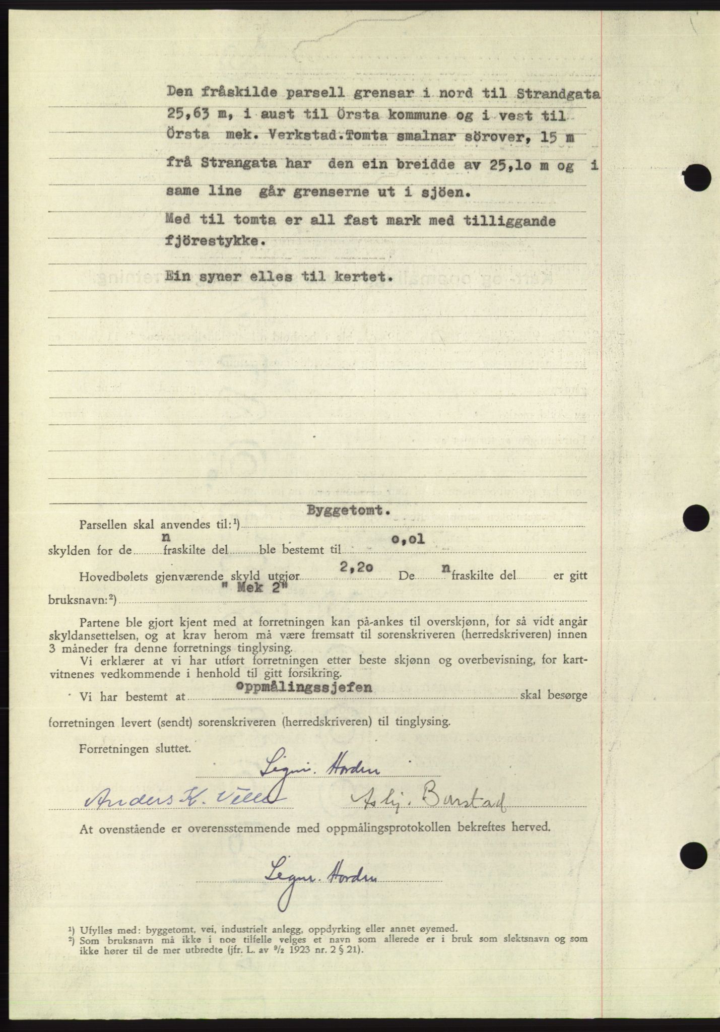 Søre Sunnmøre sorenskriveri, AV/SAT-A-4122/1/2/2C/L0104: Pantebok nr. 30A, 1956-1956, Dagboknr: 2279/1956