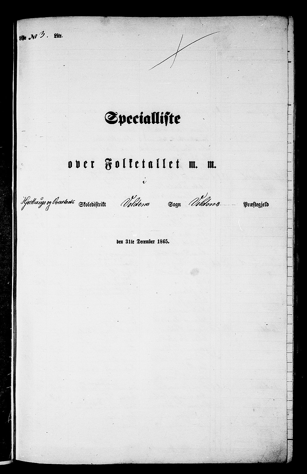 RA, Folketelling 1865 for 1519P Volda prestegjeld, 1865, s. 49