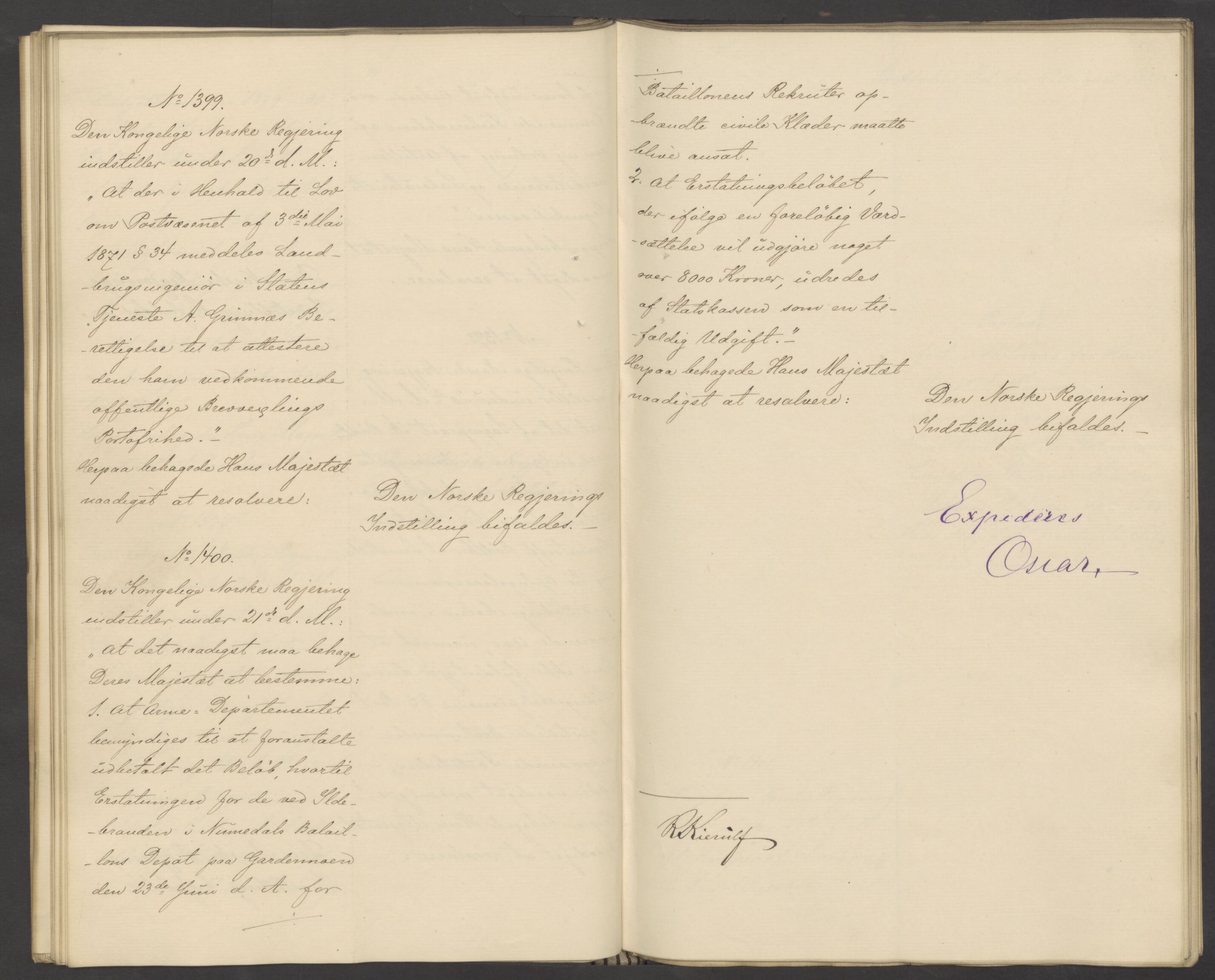 Statsrådssekretariatet, AV/RA-S-1001/A/Ab/L0136: Kgl. res. nr. 1163b-2266, 2. halvår, 1880