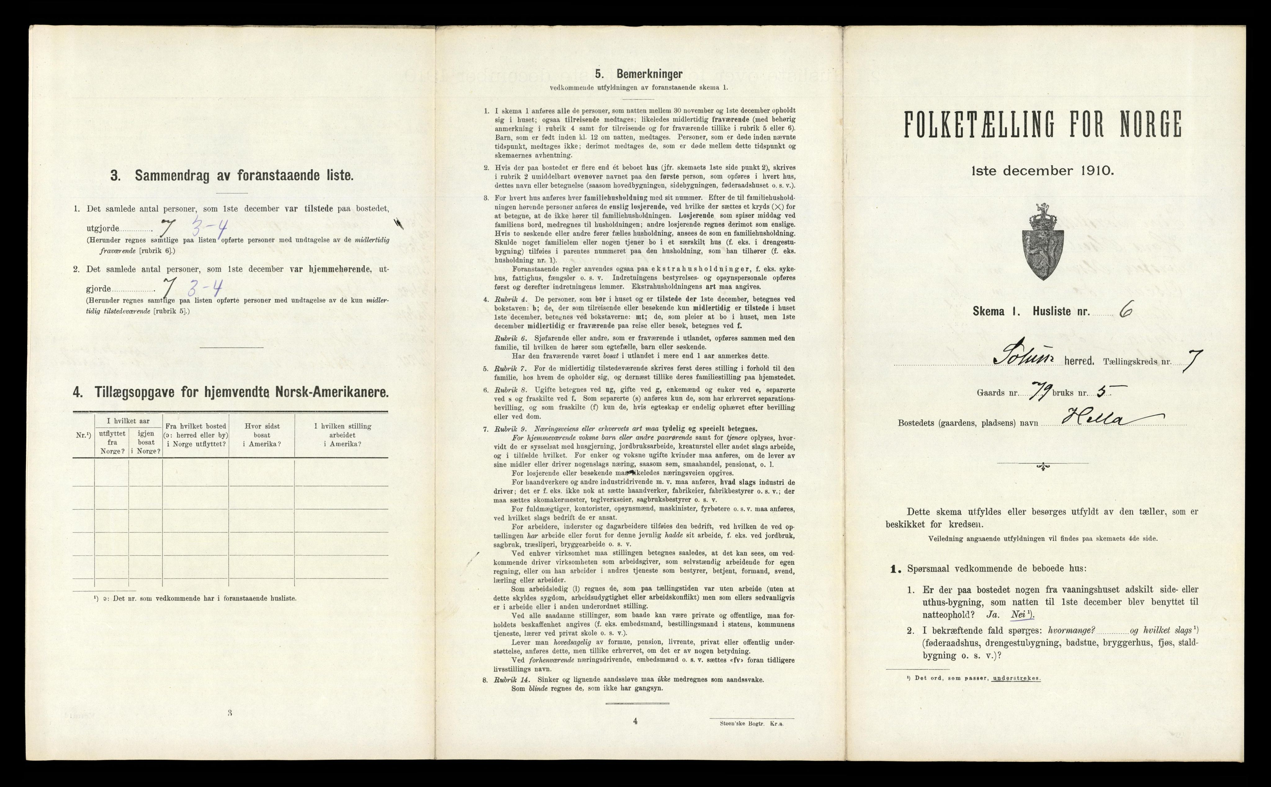 RA, Folketelling 1910 for 0818 Solum herred, 1910, s. 2223