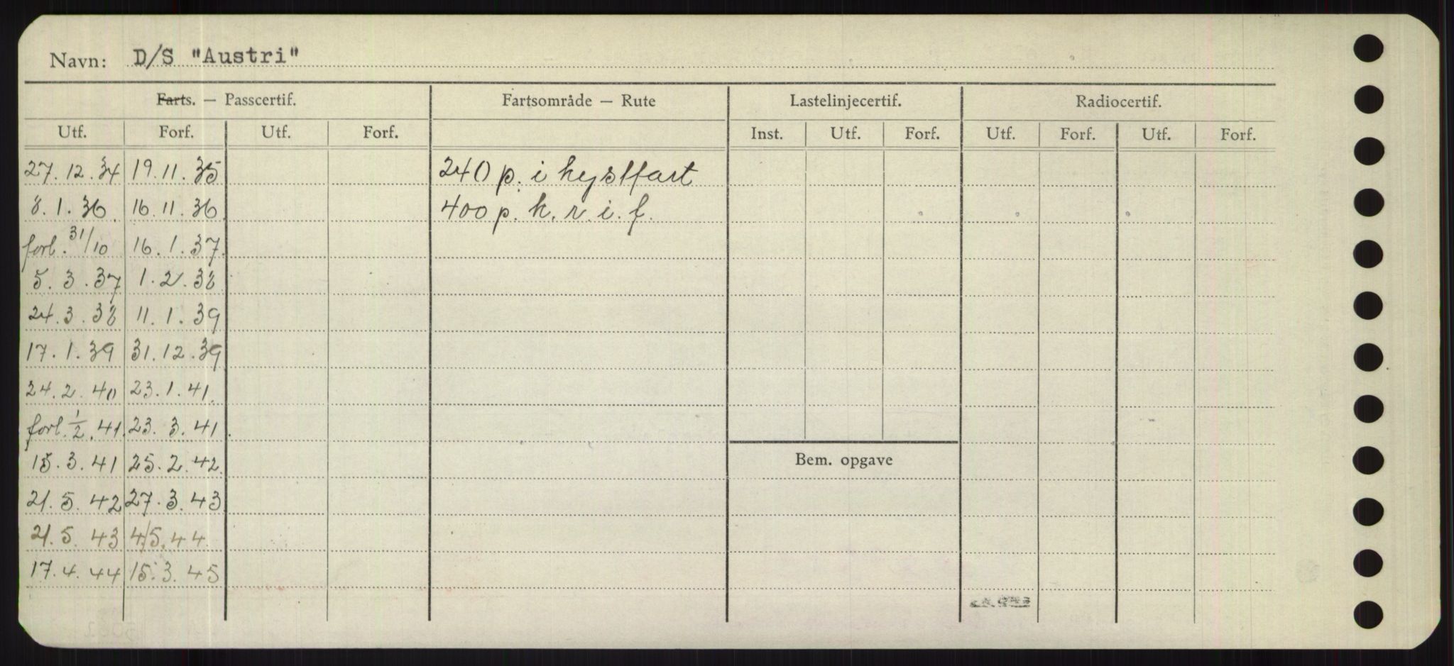 Sjøfartsdirektoratet med forløpere, Skipsmålingen, RA/S-1627/H/Hd/L0002: Fartøy, Apa-Axe, s. 494