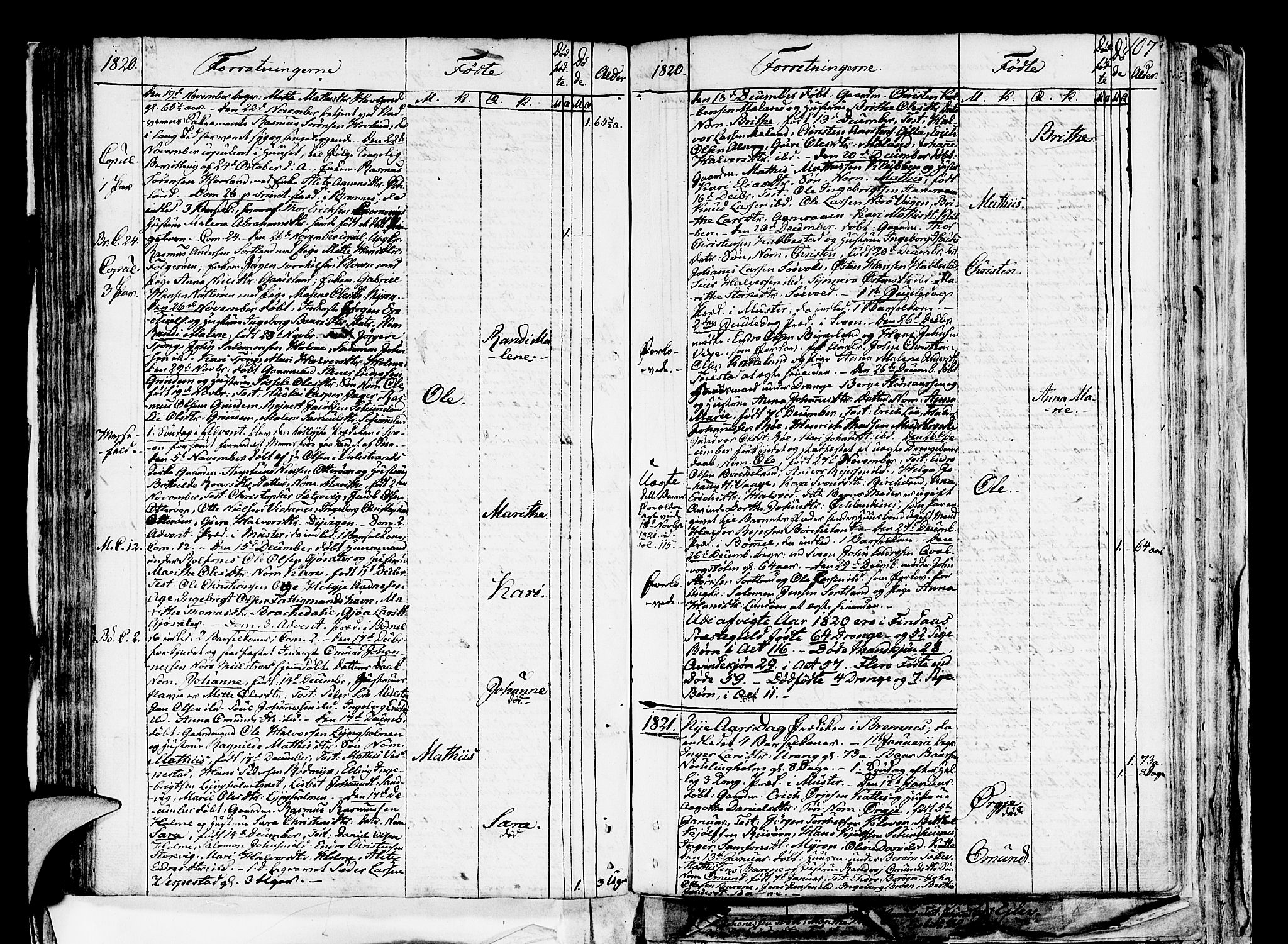 Finnås sokneprestembete, AV/SAB-A-99925/H/Ha/Haa/Haaa/L0004: Ministerialbok nr. A 4, 1804-1830, s. 107