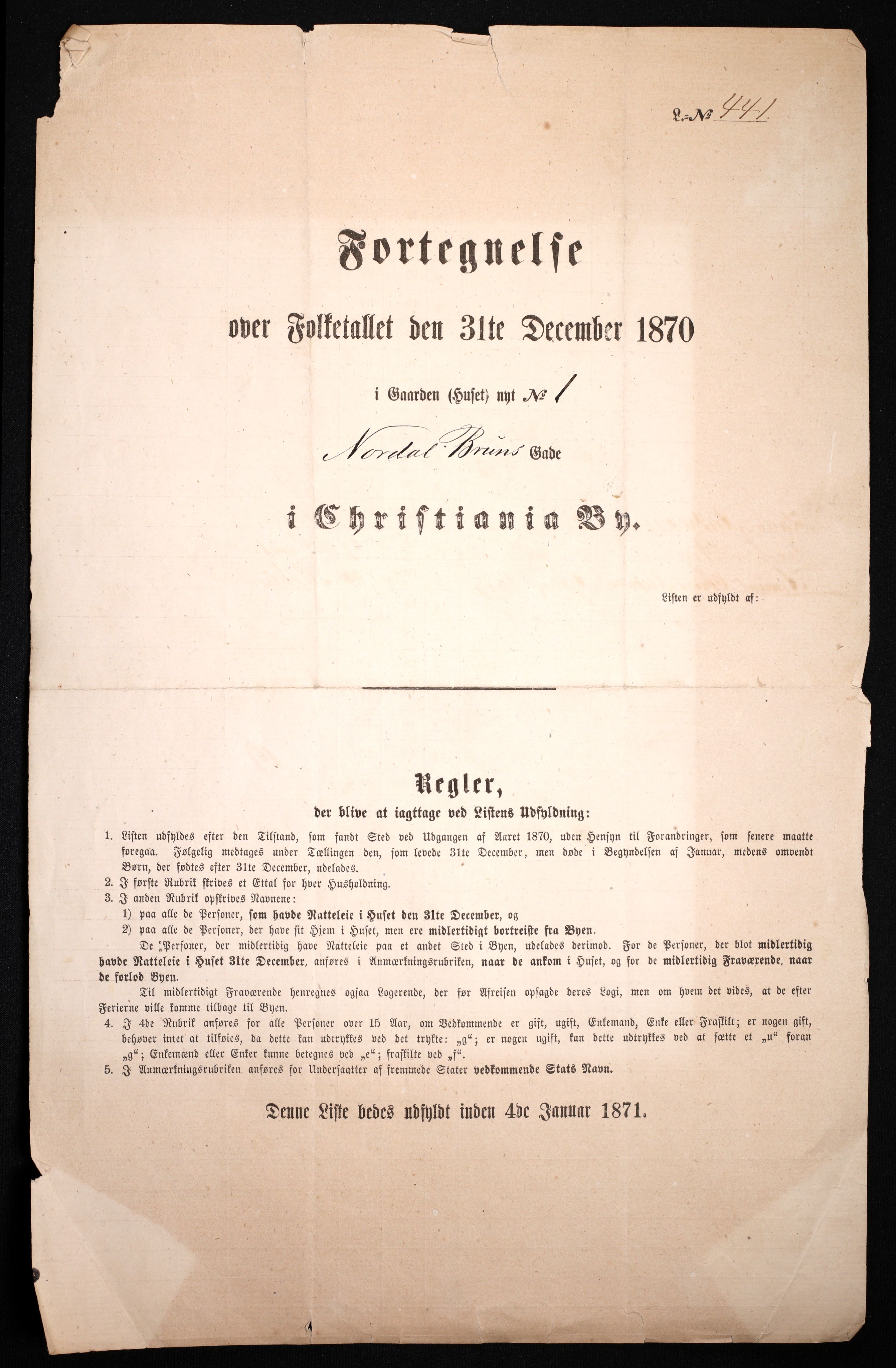 RA, Folketelling 1870 for 0301 Kristiania kjøpstad, 1870, s. 2518