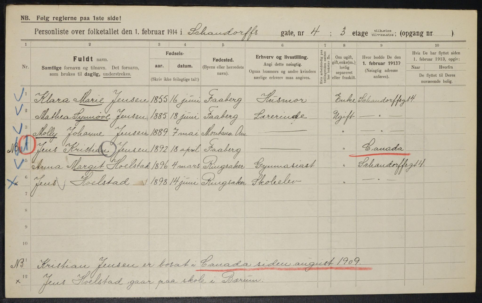 OBA, Kommunal folketelling 1.2.1914 for Kristiania, 1914, s. 89370