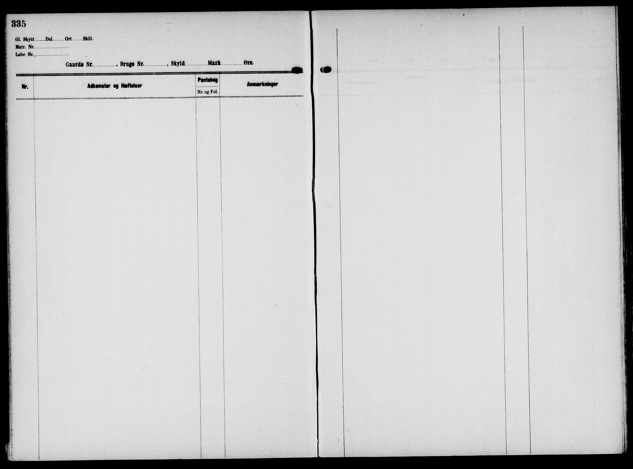 Solør tingrett, AV/SAH-TING-008/H/Ha/Hak/L0006: Panteregister nr. VI, 1900-1935, s. 335