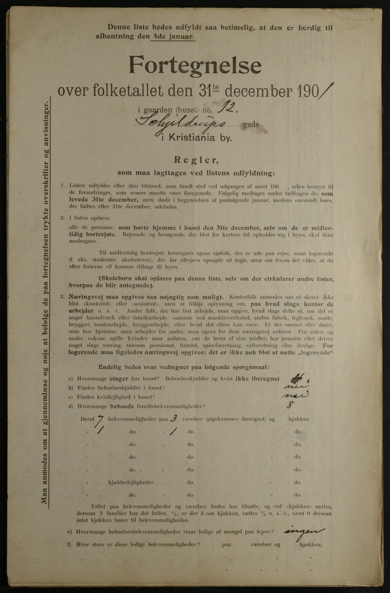 OBA, Kommunal folketelling 31.12.1901 for Kristiania kjøpstad, 1901, s. 14770