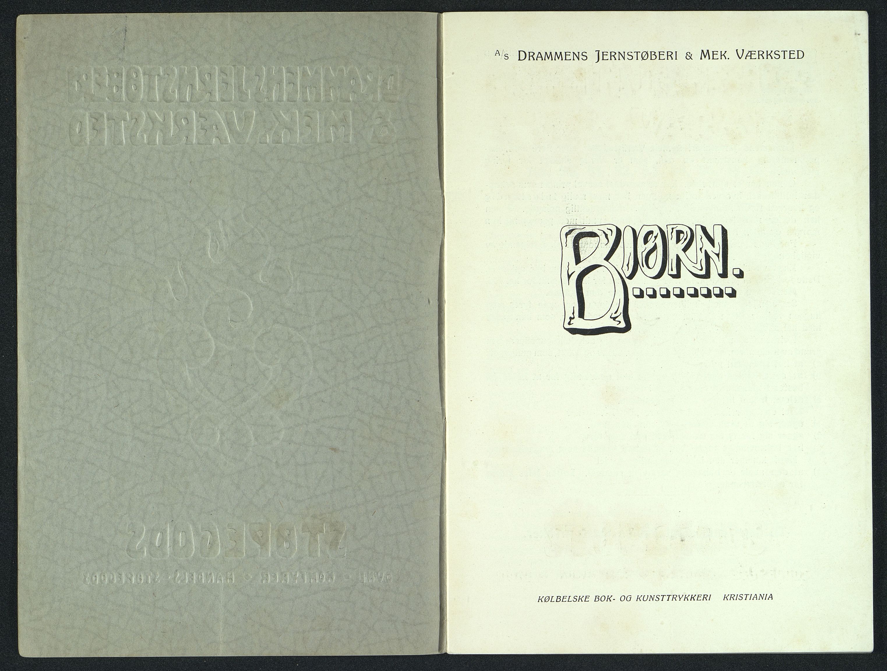 Næs Jernverksmuseets samling av historiske ovnskataloger, NESJ/NJM-006/01/L0041: Drammens Jernstøberi & Mek. Værksted, Støpegods, omtrent 1920-1940, s. 1-24 (bjørnovne), 1920-1940