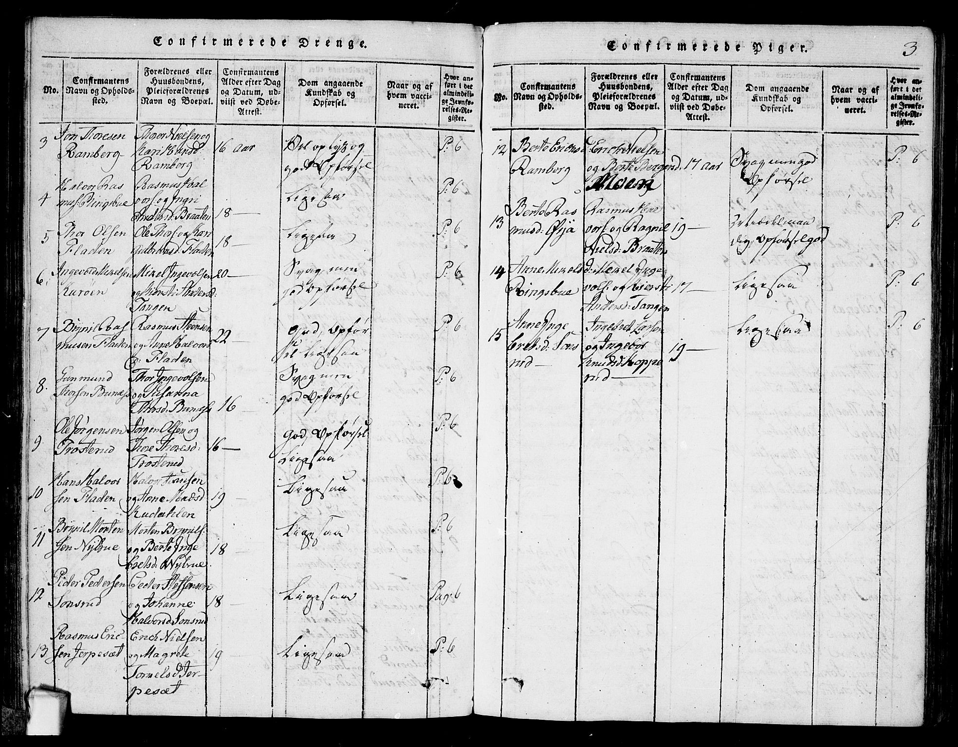 Rødenes prestekontor Kirkebøker, AV/SAO-A-2005/F/Fa/L0004: Ministerialbok nr. I 4, 1814-1838, s. 3