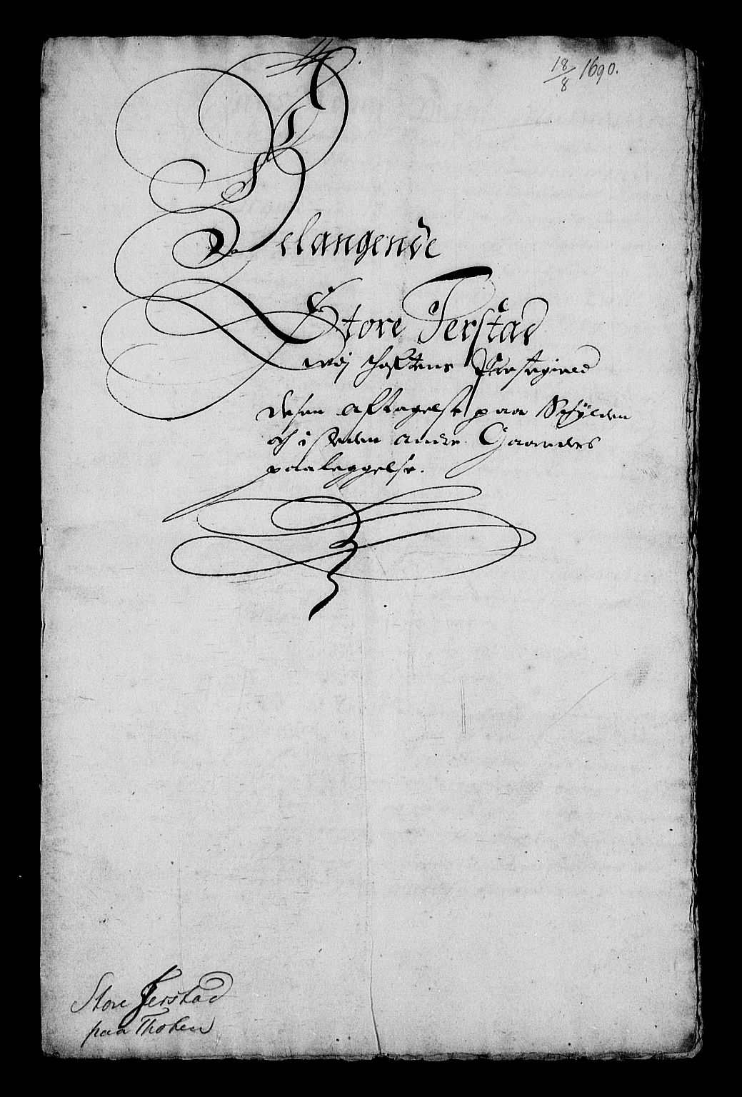Stattholderembetet 1572-1771, RA/EA-2870/Af/L0004: Avskrifter av vedlegg til originale supplikker, nummerert i samsvar med supplikkbøkene, 1691-1694, s. 24