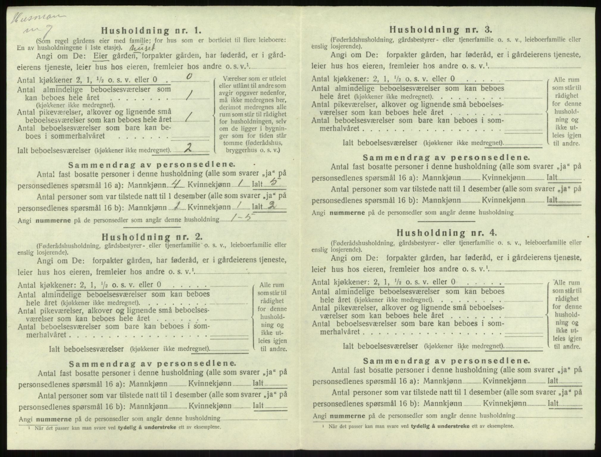 SAB, Folketelling 1920 for 1418 Balestrand herred, 1920, s. 430