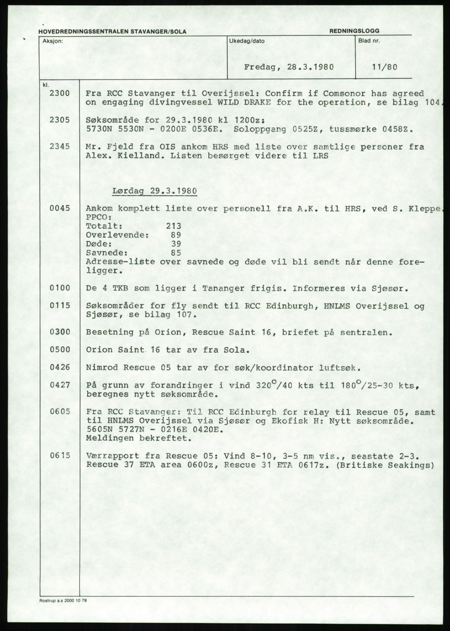 Justisdepartementet, Granskningskommisjonen ved Alexander Kielland-ulykken 27.3.1980, AV/RA-S-1165/D/L0017: P Hjelpefartøy (Doku.liste + P1-P6 av 6)/Q Hovedredningssentralen (Q0-Q27 av 27), 1980-1981, s. 537